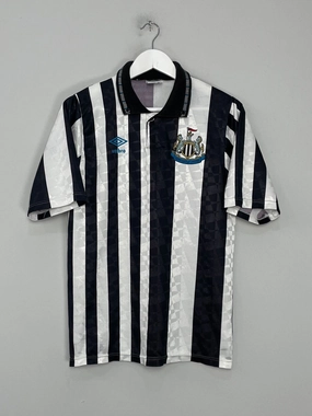 1991/93 NEWCASTLE UNITED HOME SHIRT (S) UMBRO Breathable Material Elasticized Cuffs