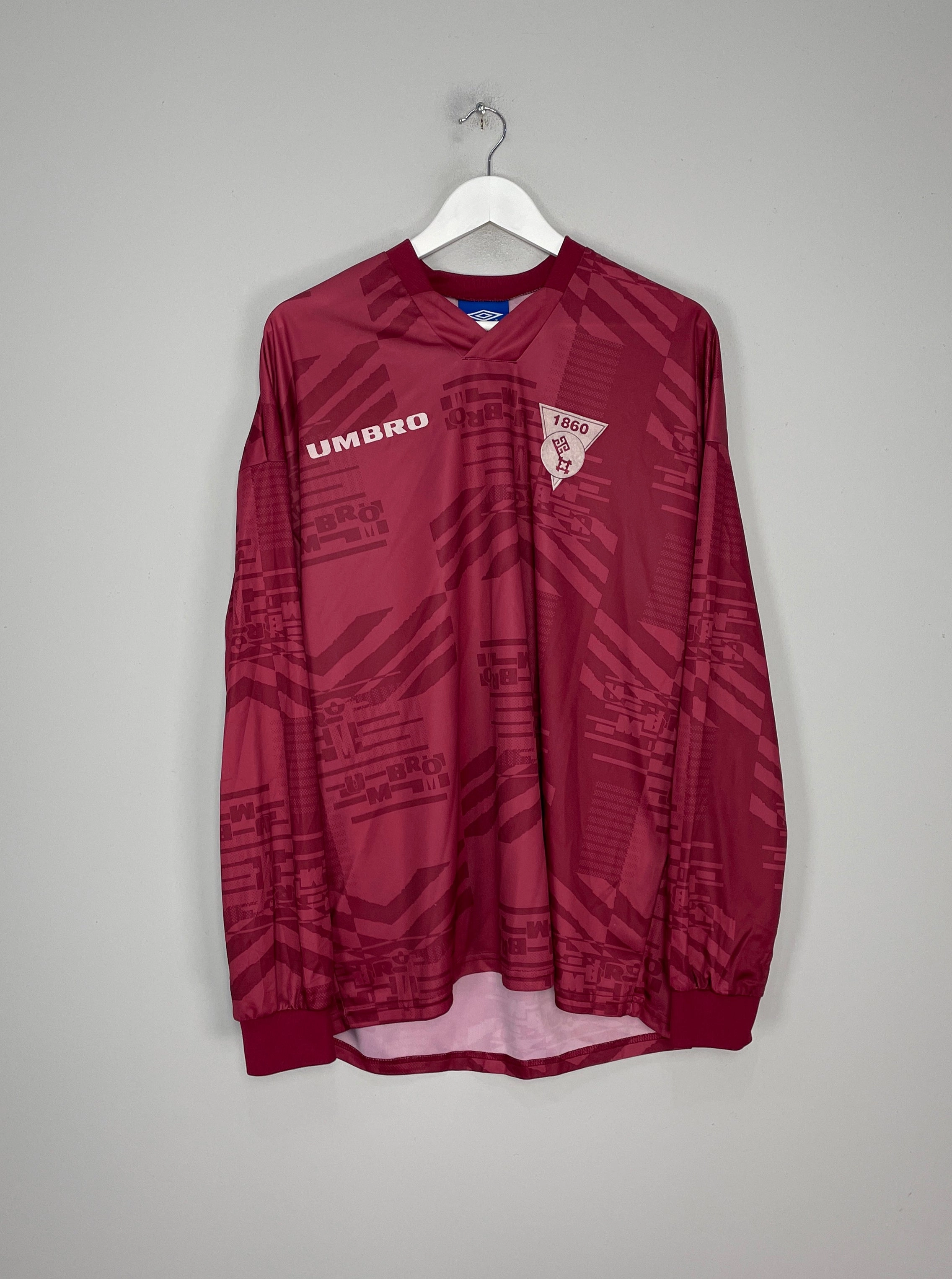 1992 BREMEN 1860 #16 L/S HOME SHIRT (XL) UMBRO Active Lifestyle Recycled Material Blend
