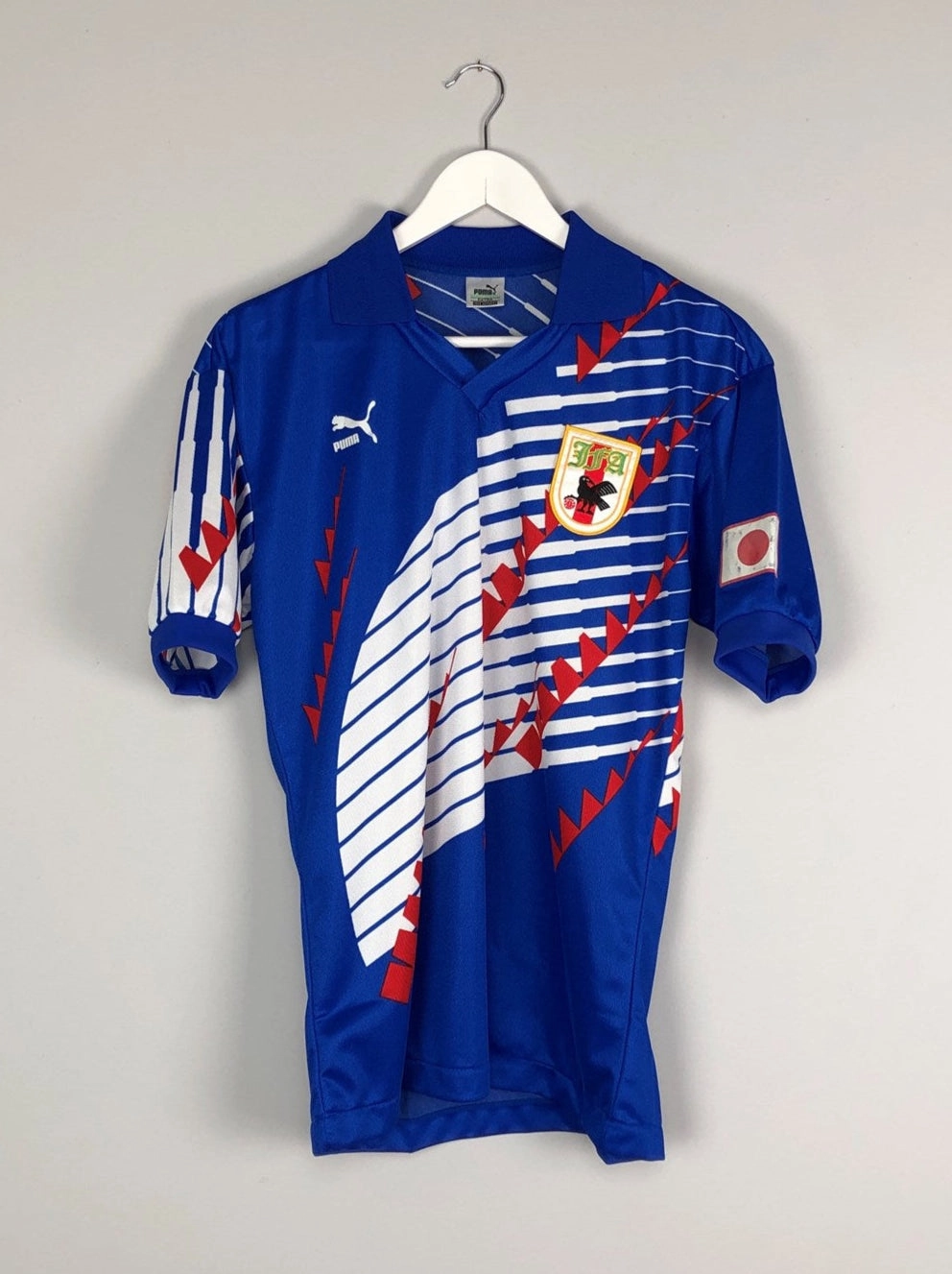 1993/94 JAPAN HOME SHIRT (M) PUMA Ribbed Hem Detail Pre Shrunk Fabric