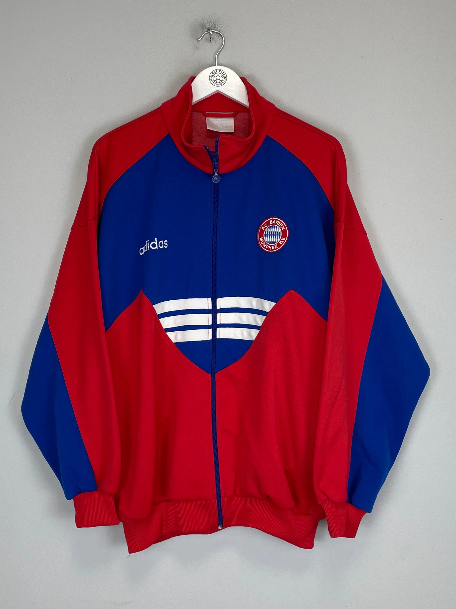 Raglan Sleeve Cut Classic Feel 1993/95 BAYERN MUNICH GERD NEUHOLD #1 TRACK JACKET (L) ADIDAS