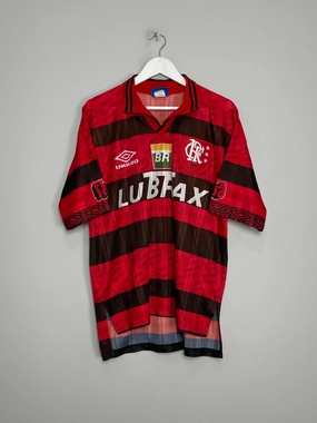 anti static coating 1995/96 FLAMENGO *CENTENARY* HOME SHIRT (XL) UMBRO