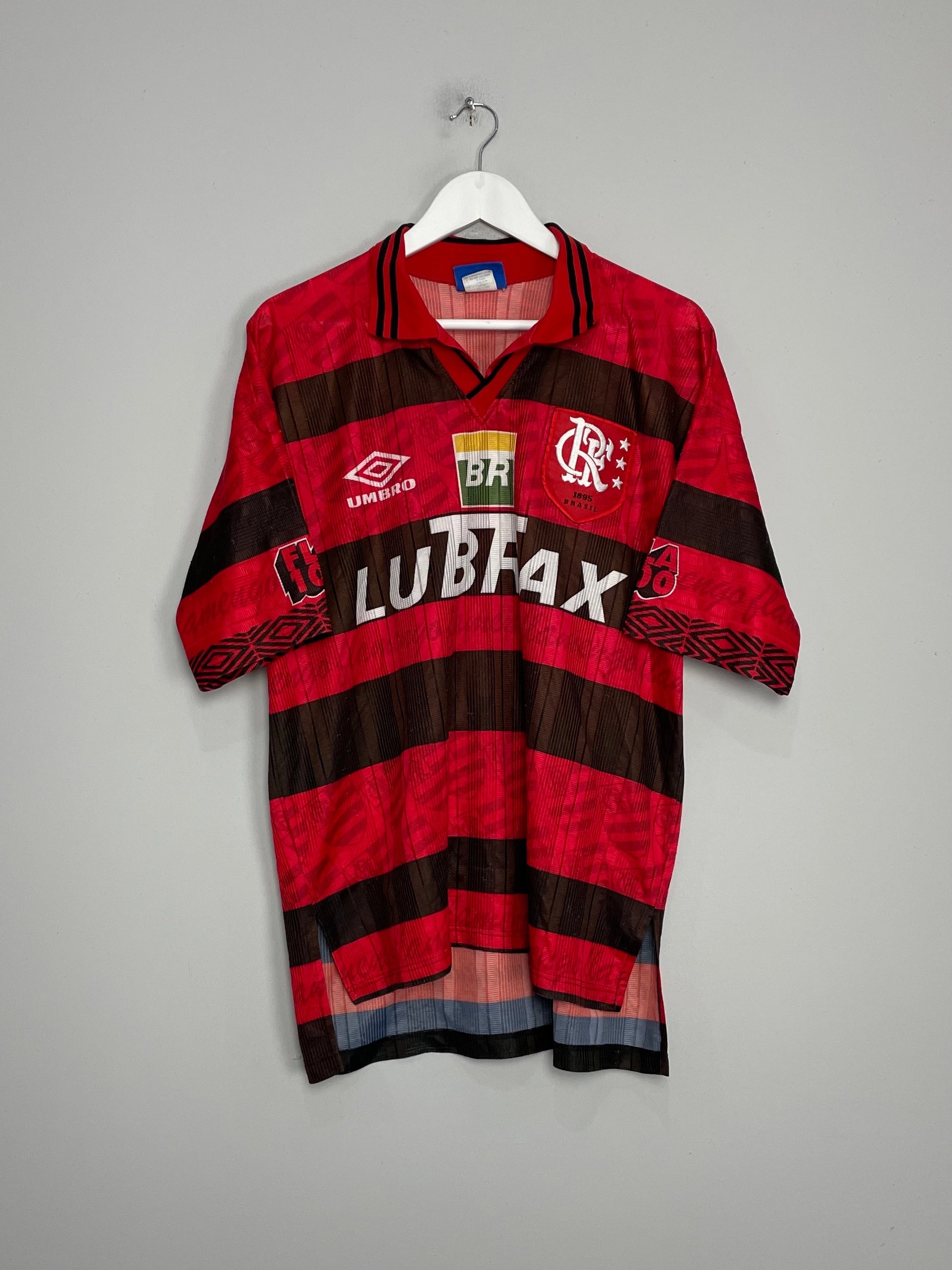 anti static coating 1995/96 FLAMENGO *CENTENARY* HOME SHIRT (XL) UMBRO