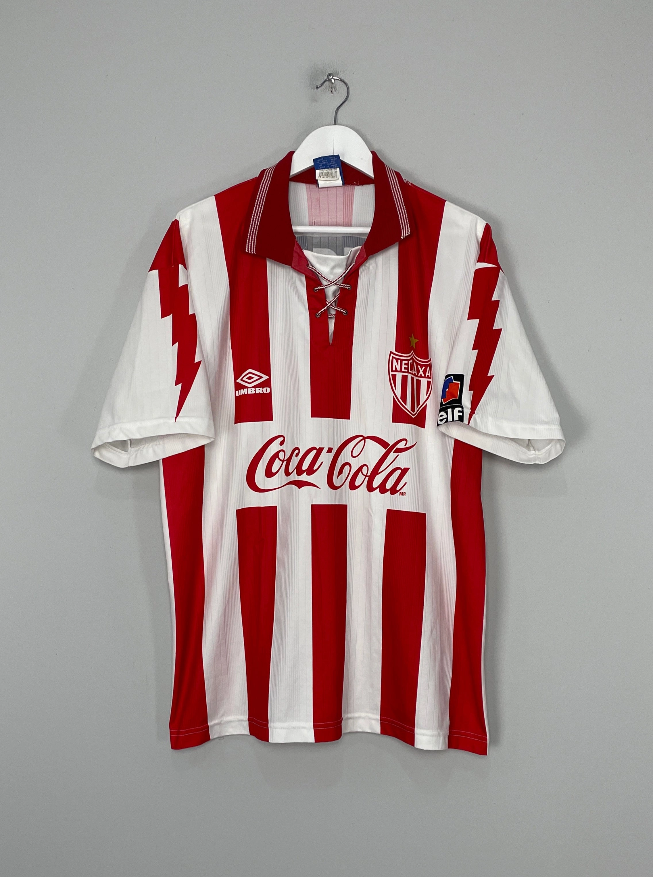 1995/96 NECAXA HOME SHIRT (L) UMBRO Smooth Finish Fit Tech