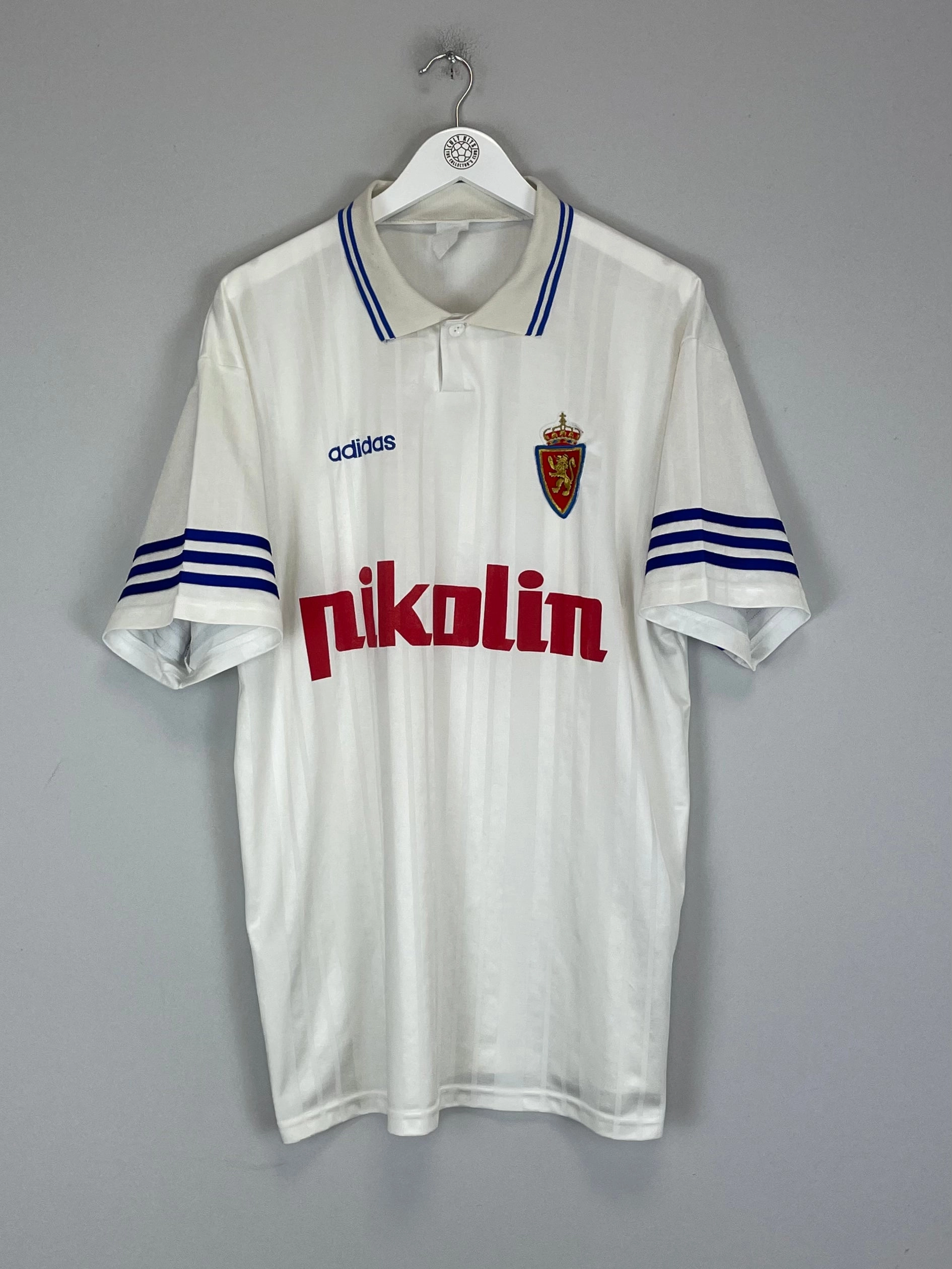 High Compression Support 1995/96 REAL ZARAGOZA HOME SHIRT (XXL) ADIDAS