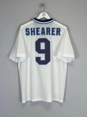 Eco Friendly Fabric Blends 1995/97 ENGLAND SHEARER #9 HOME SHIRT (L) UMBRO