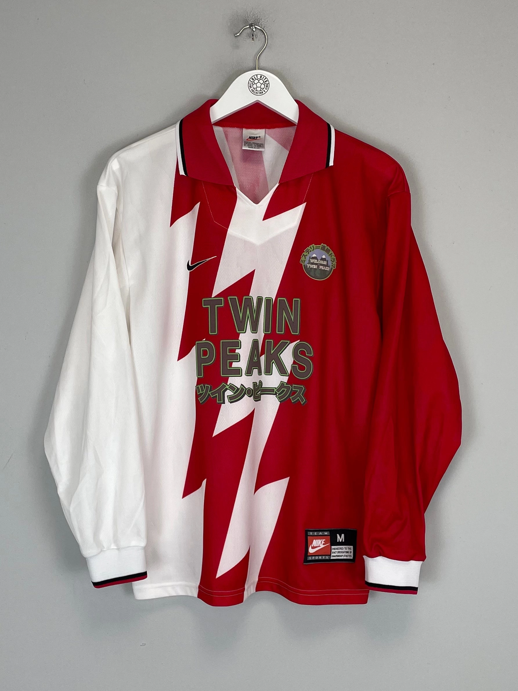 Friction Dispersing Weave Multi Panel Design 1995/97 TWIN PEAKS X JAPANESE MOVIE MASHUP SHIRT (M) NIKE