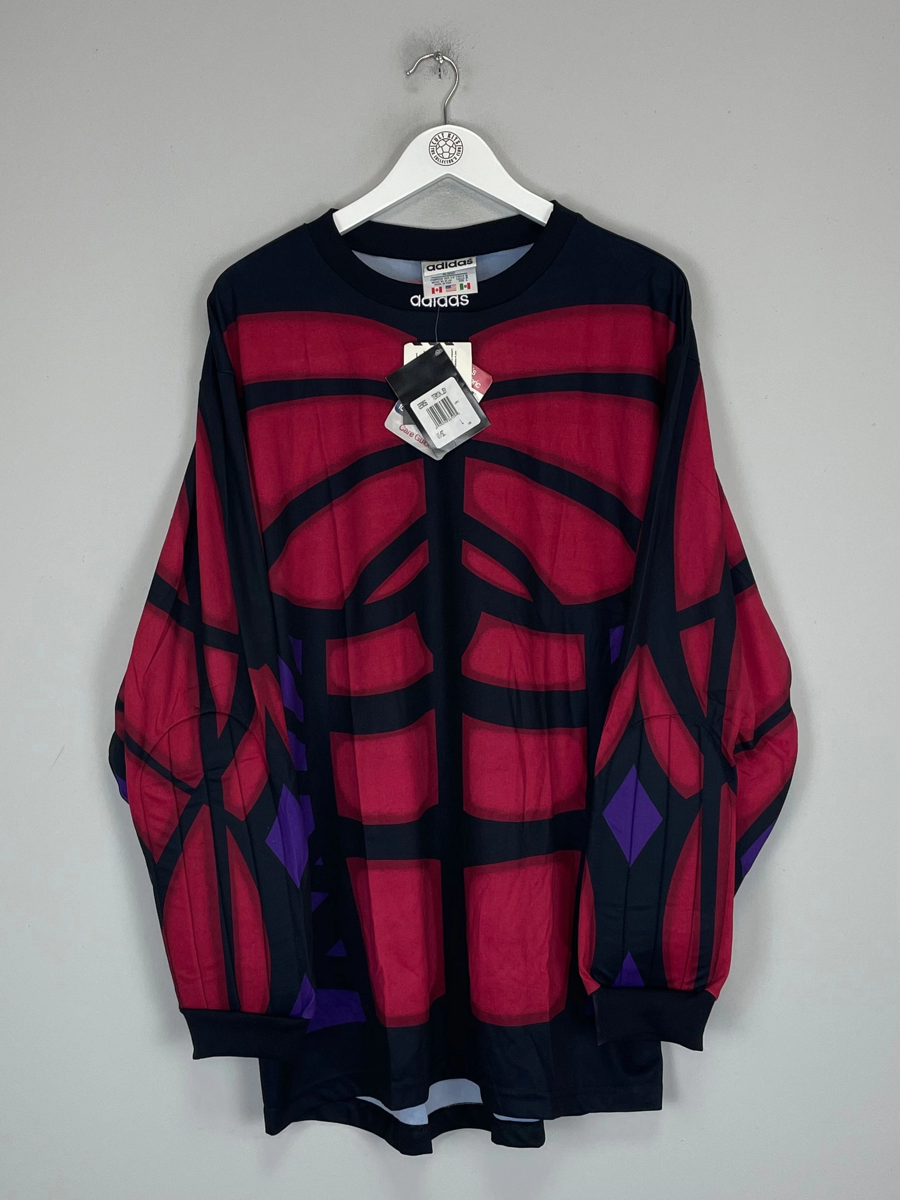 1995 ADIDAS 'TERMINATOR' *BNWT* GK TEMPLATE SHIRT (L) Ultimate Comfort Lining Walk Friendly