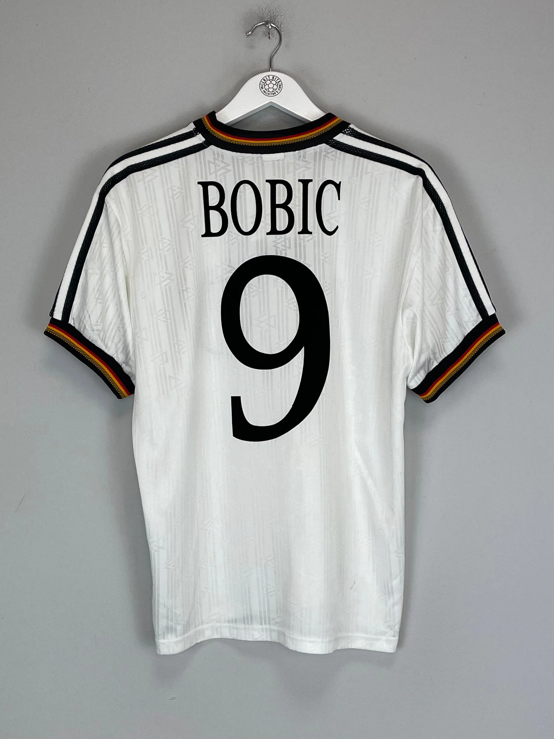 Lockstitch Detailing Non Irritating Seams 1996/98 GERMANY BOBIC #9 HOME SHIRT (S) ADIDAS