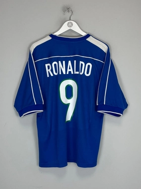 Non Chafing Edges 1998/00 BRAZIL RONALDO #9 AWAY SHIRT (L) NIKE