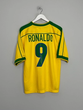 1998/00 BRAZIL RONALDO #9 HOME SHIRT (M) NIKE Sporty Gear