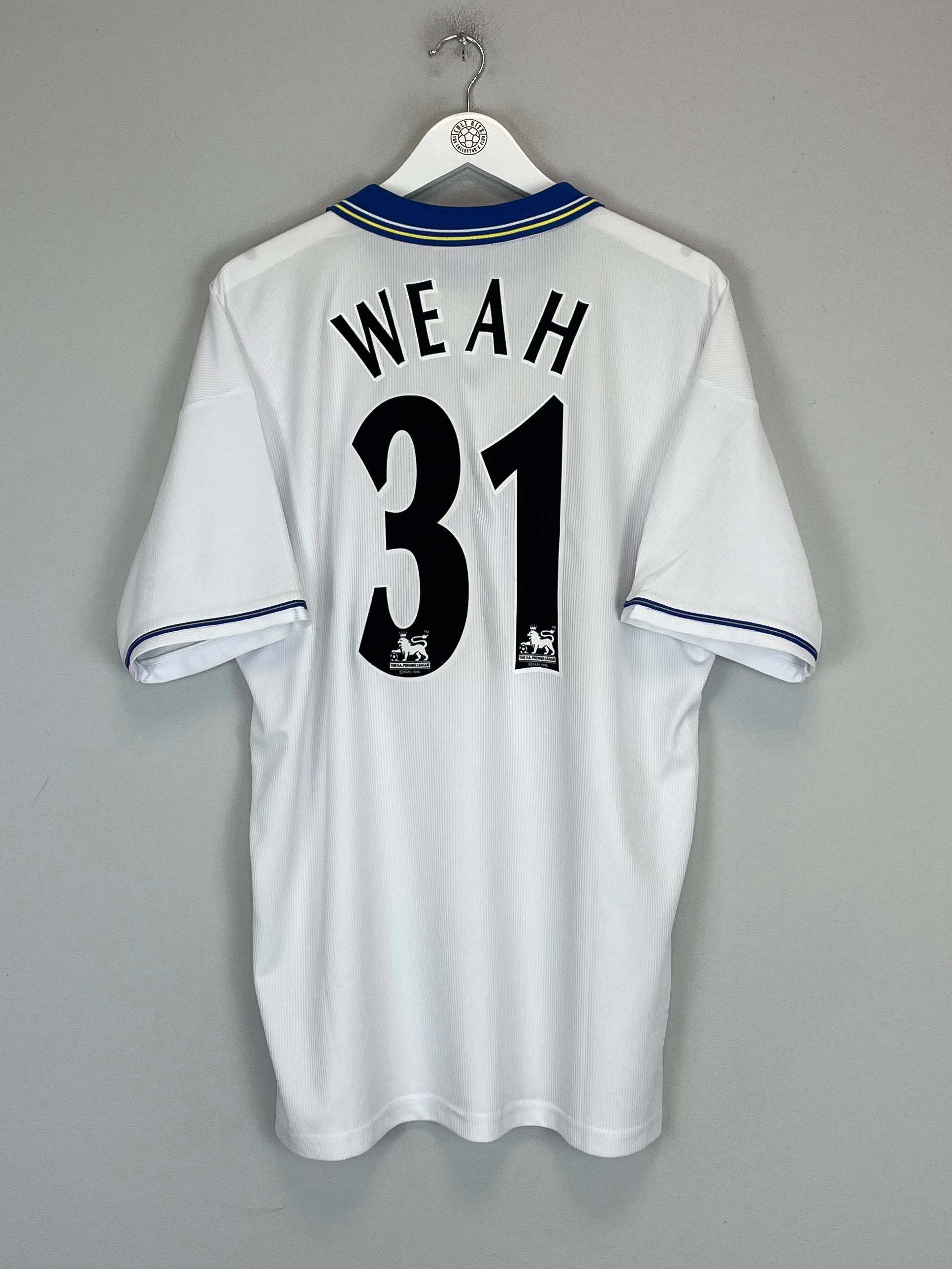 Tight Feel Odor Resistant Finish 1998/00 CHELSEA WEAH #31 AWAY SHIRT (XXL) UMBRO