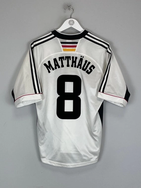 1998/00 GERMANY MATTHAUS #8 HOME SHIRT (S) ADIDAS Fitness Apparel Flexible Comfort