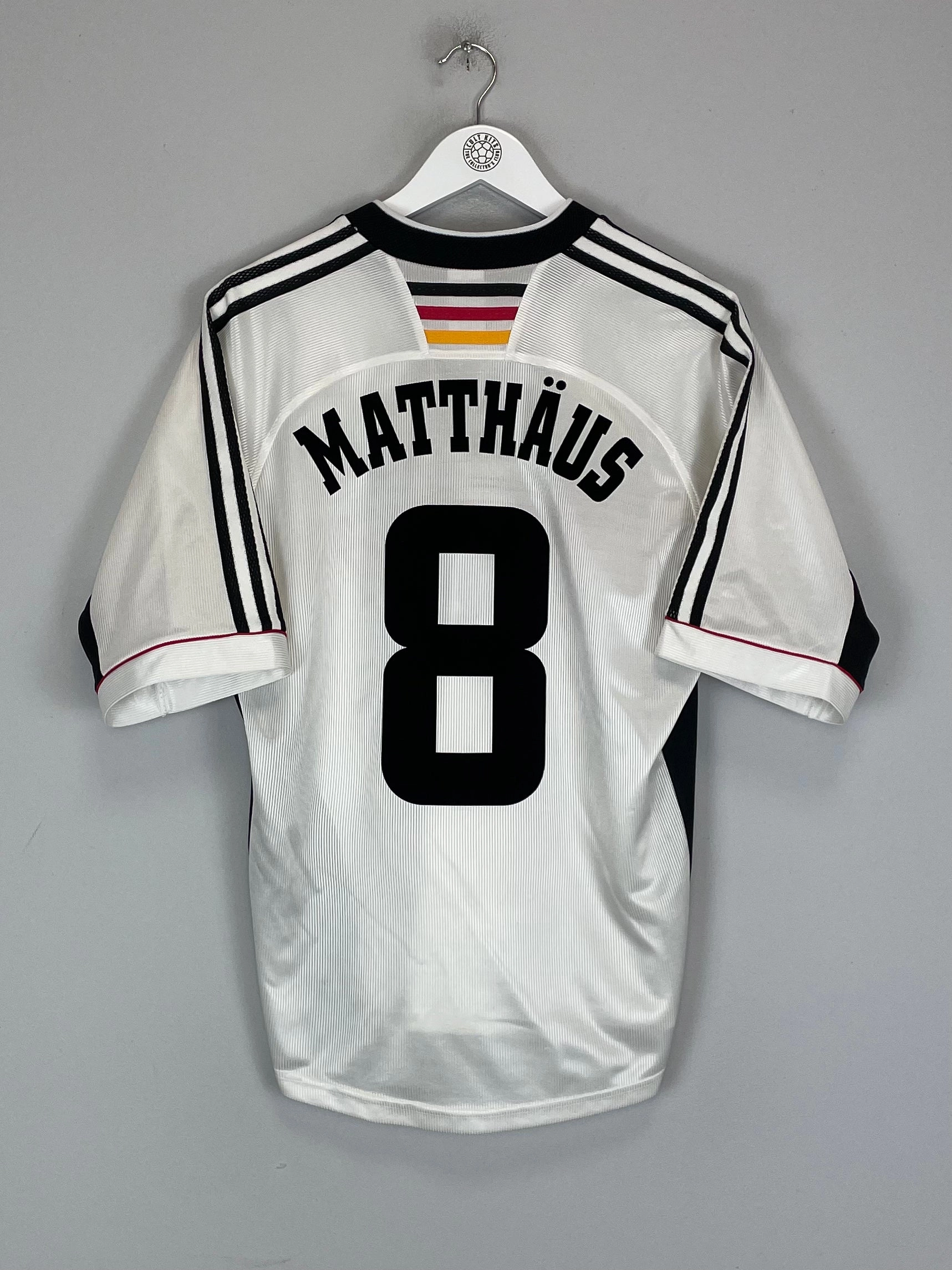 1998/00 GERMANY MATTHAUS #8 HOME SHIRT (S) ADIDAS Fitness Apparel Flexible Comfort