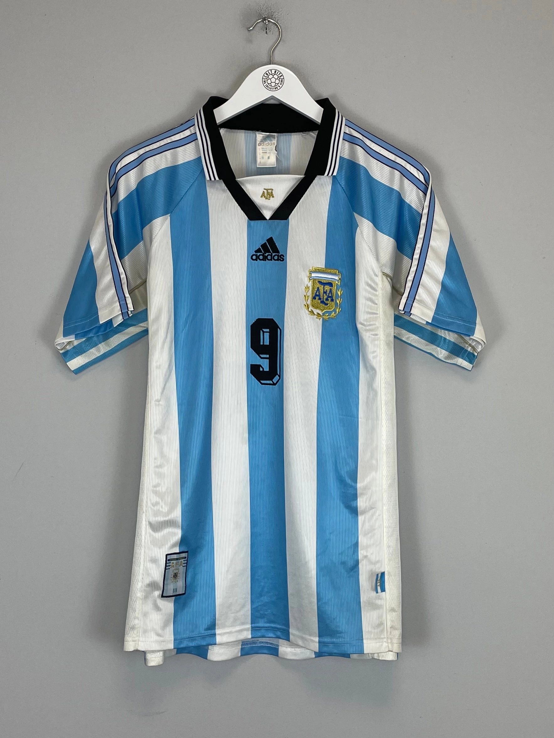 Fade Resistant Dyeing Flex Fit Construction 1998/99 ARGENTINA BATISTUTA #9 HOME SHIRT (XL) ADIDAS