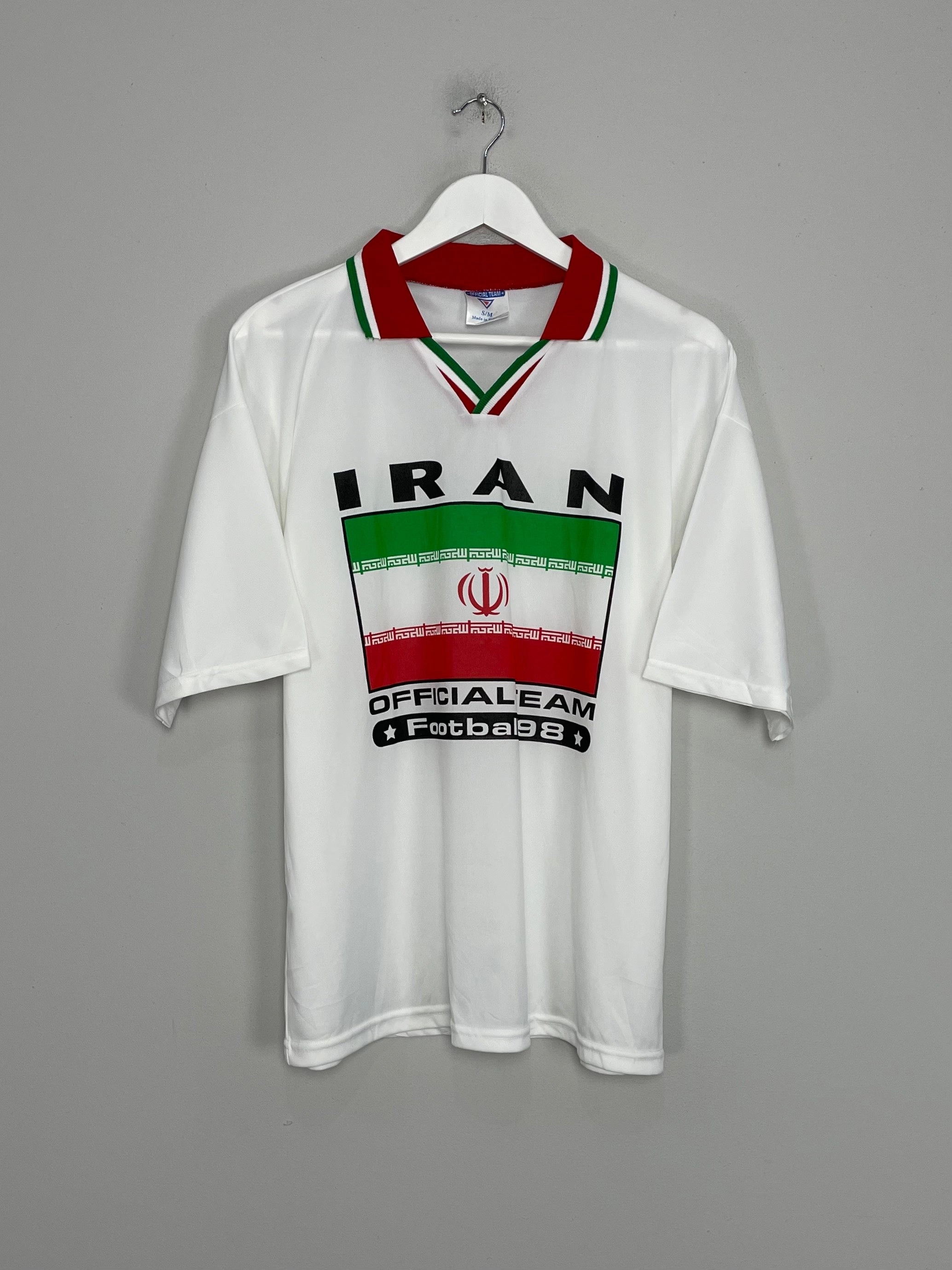 Odor Resistant Finish Stretch Fit Fabric 1998 IRAN FAN SHIRT (S/M) OFFICIAL TEAM