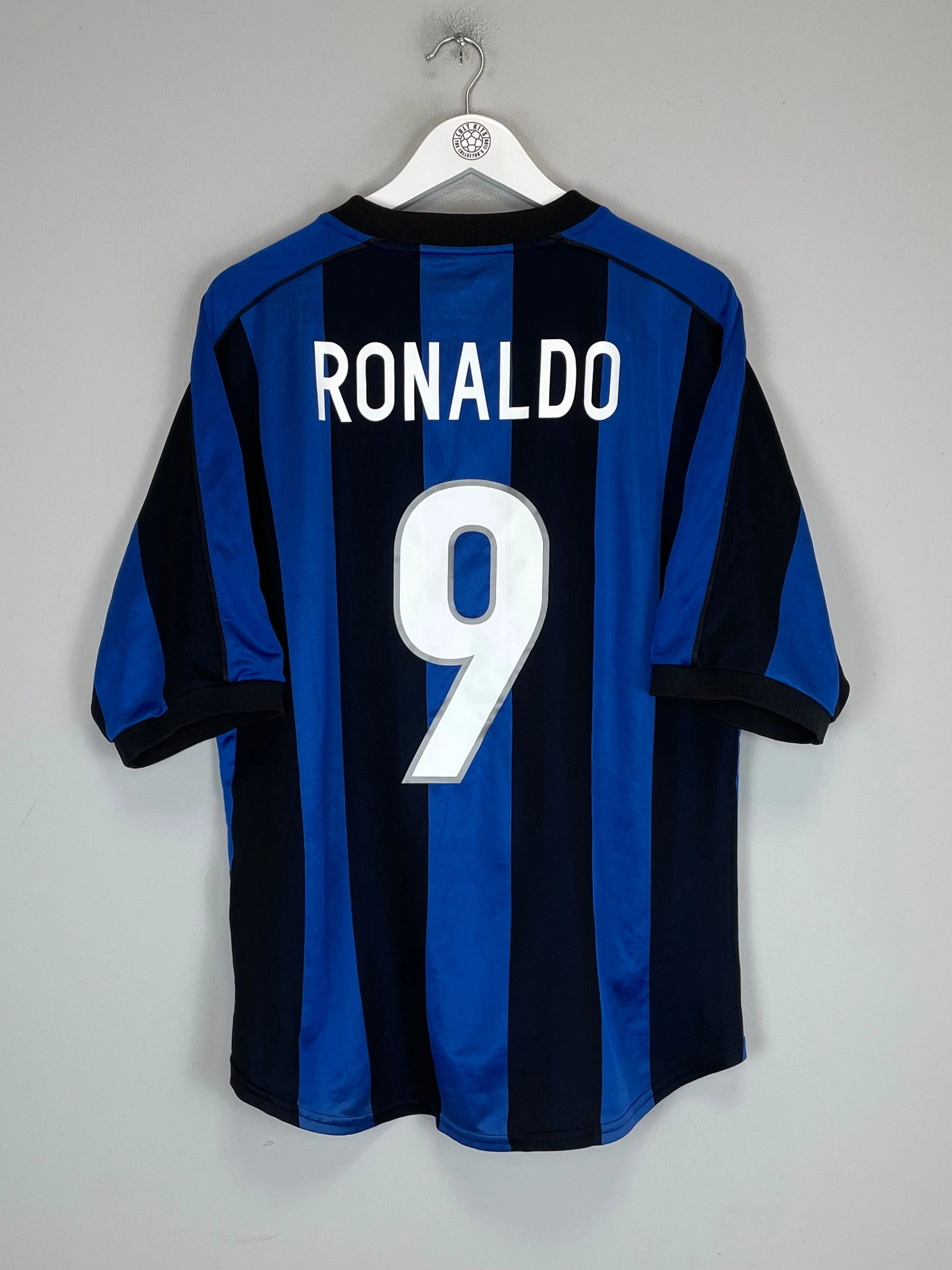 1999/00 INTER MILAN RONALDO #9 HOME SHIRT (L) NIKE Full Zip Option