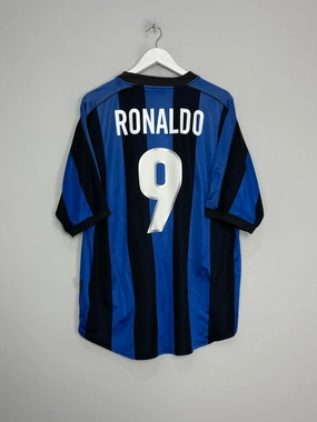 1999/00 INTER MILAN RONALDO #9 HOME SHIRT (XL) NIKE Layer Comfort Energy Wear