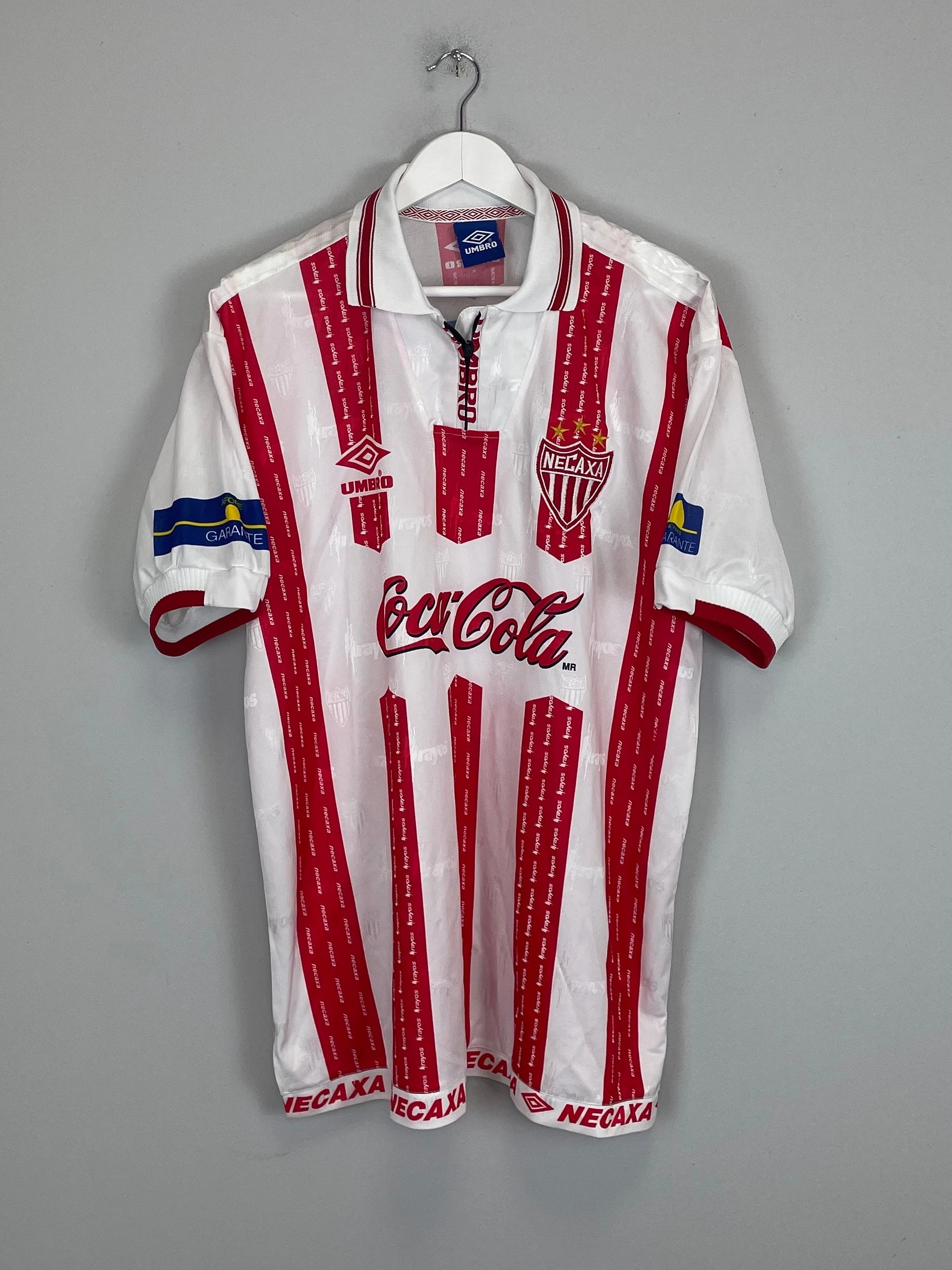 Double Layered Collar 1999/00 NECAXA HOME SHIRT (XL) UMBRO