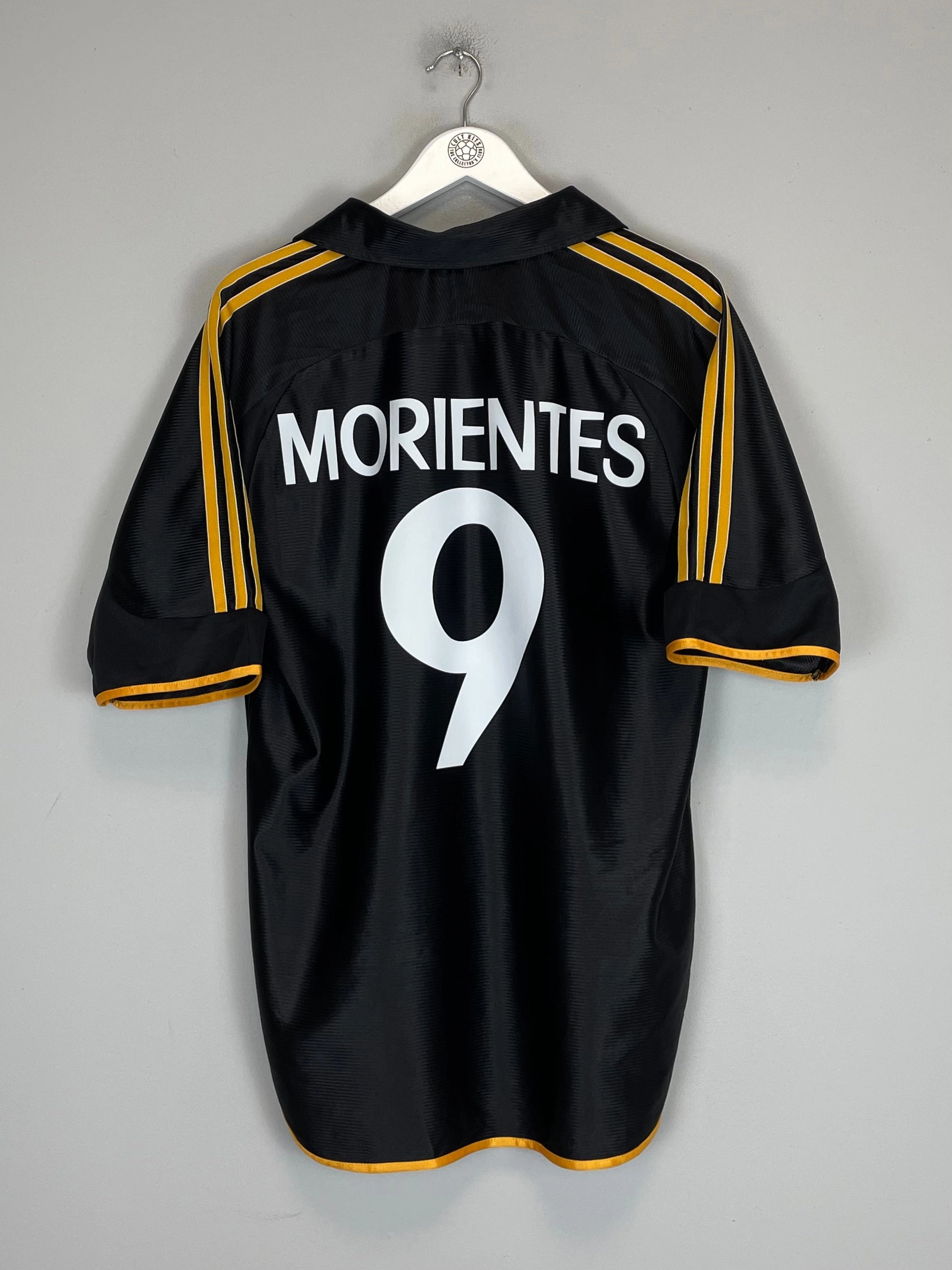 1999/01 REAL MADRID MORIENTES #9 AWAY SHIRT (M) ADIDAS Flexible Fit