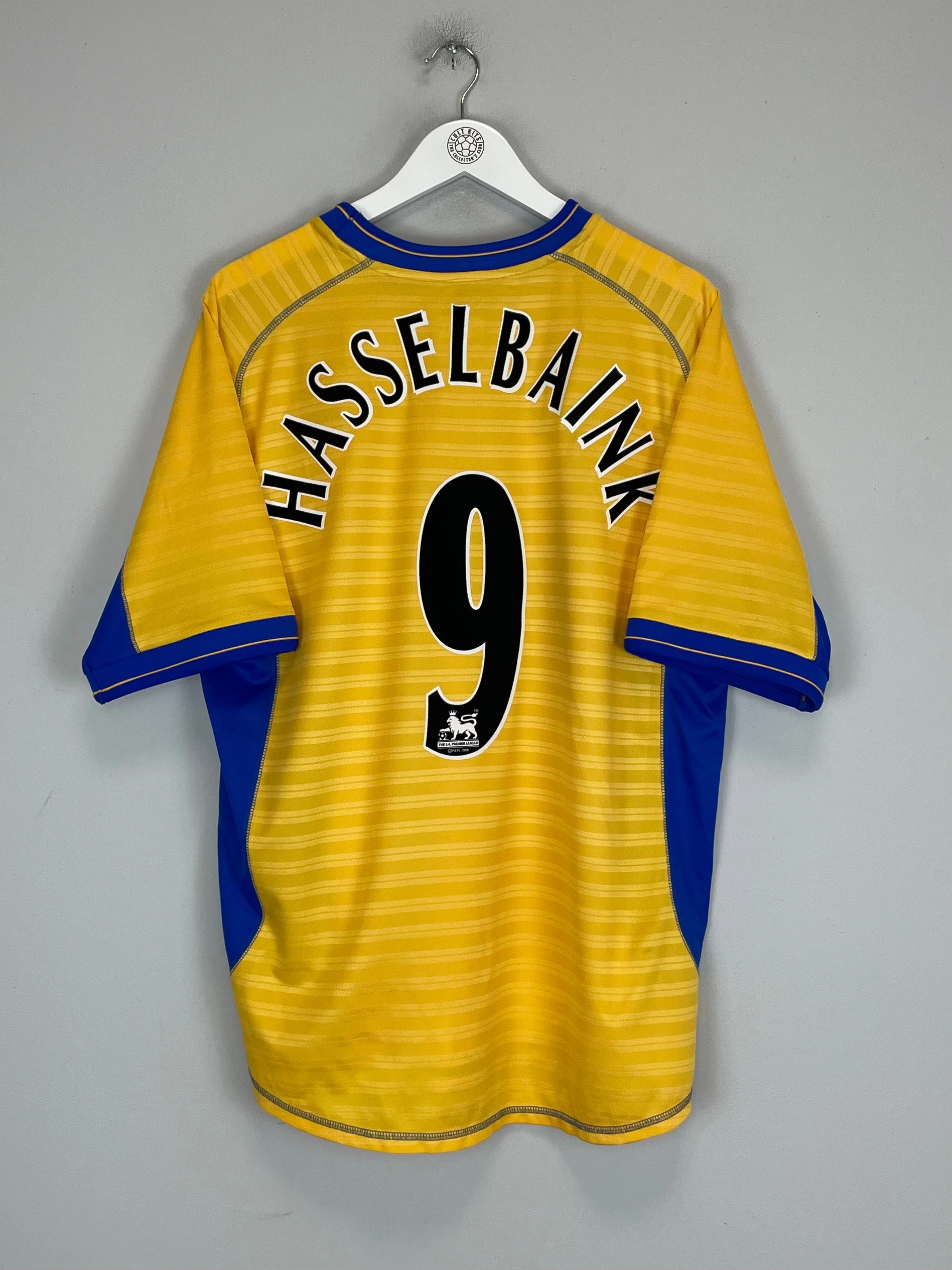No Limits 2000/01 CHELSEA HASSELBAINK #9 AWAY SHIRT (XL) UMBRO