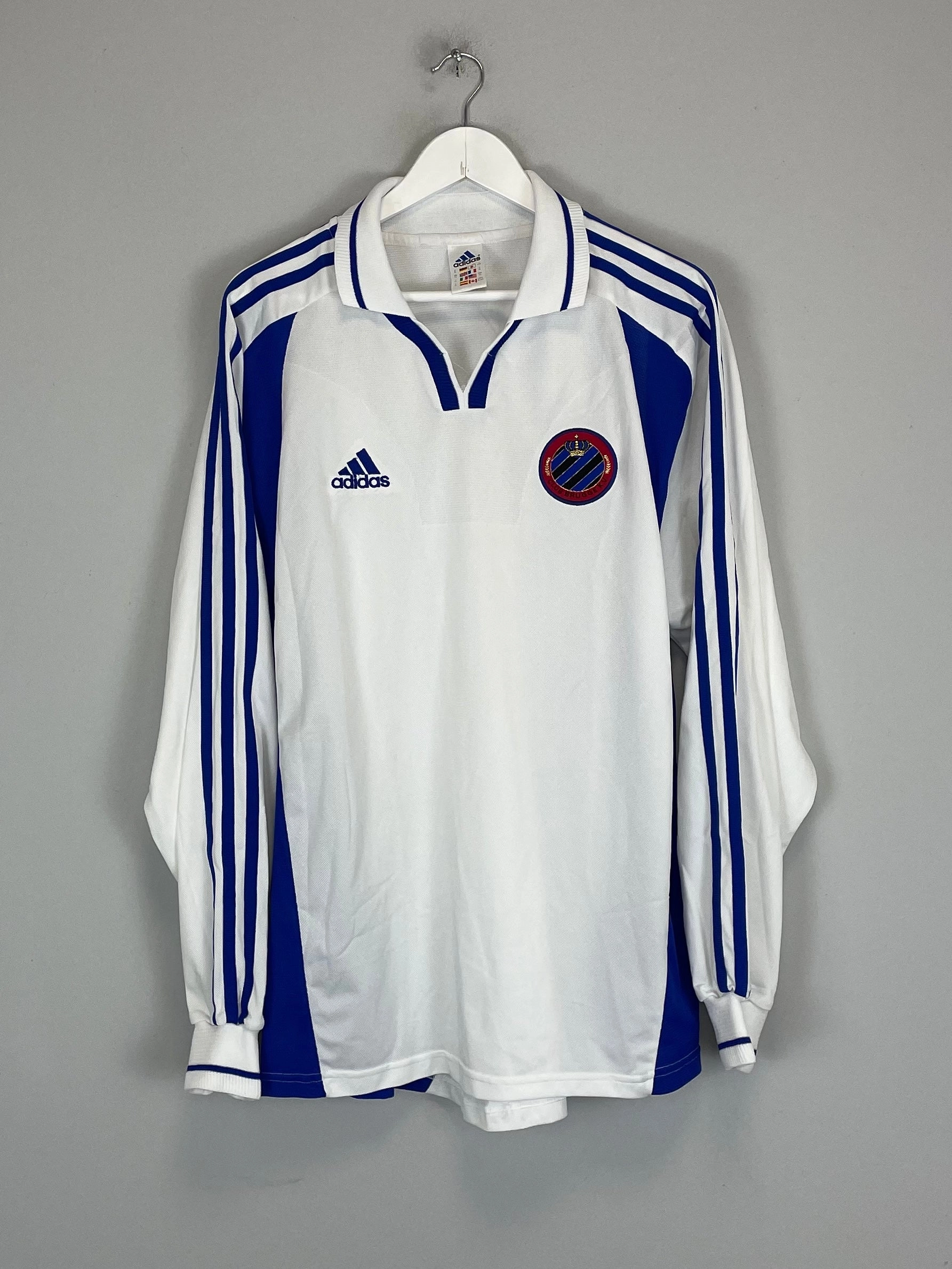 2000/01 CLUB BRUGGE *PLAYER ISSUE* AWAY SHIRT (XL) ADIDAS Tagless Neckline Quick Dry Material