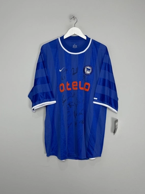 Practical Wear High Compression Support 2000/01 HERTHA BERLIN *SQUAD SIGNED* BNWT HOME SHIRT (XXL) NIKE