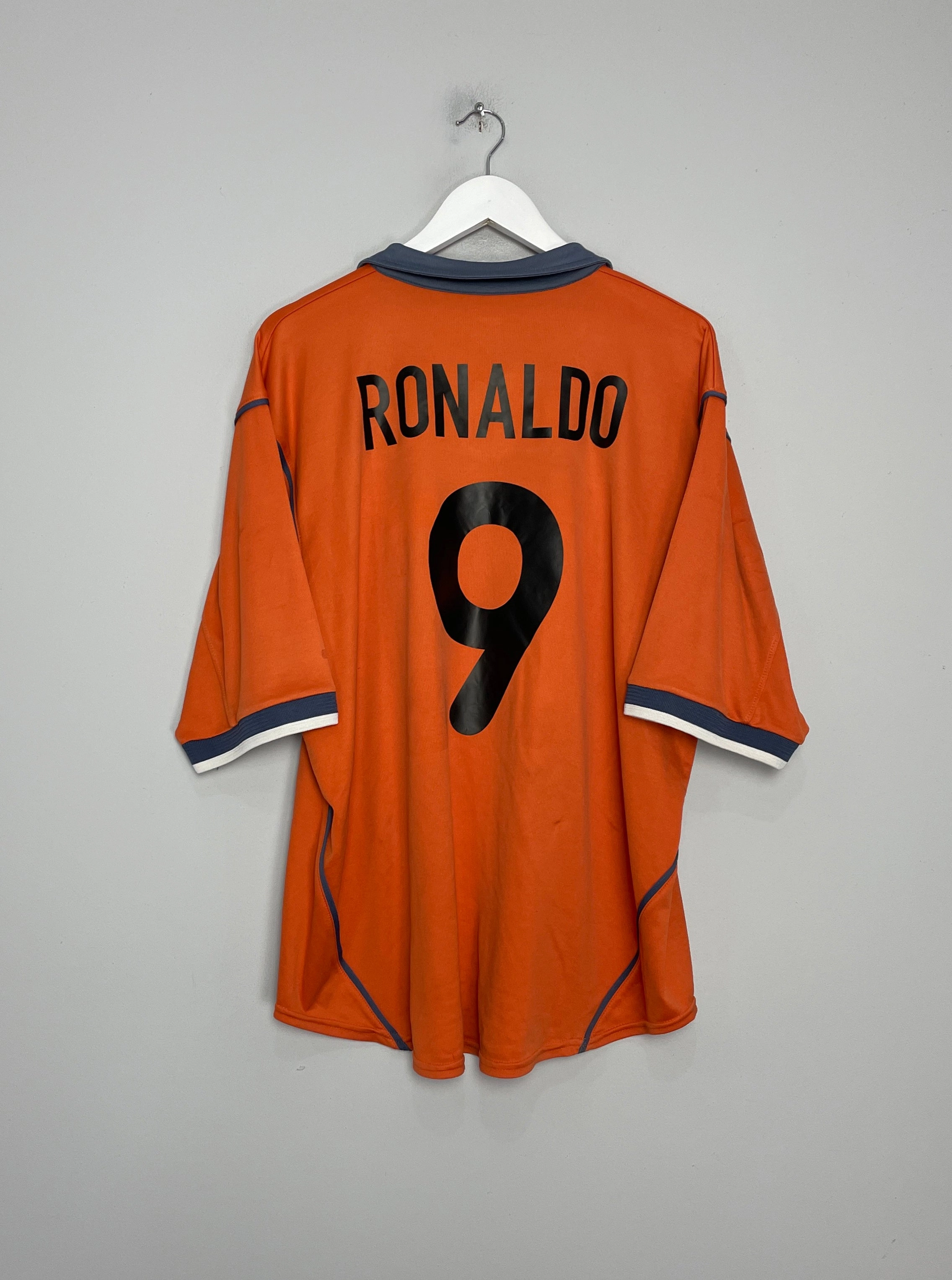Yarn Dye Technique Maximum Flex 2000/01 INTER MILAN RONALDO #9 THIRD SHIRT (L) NIKE