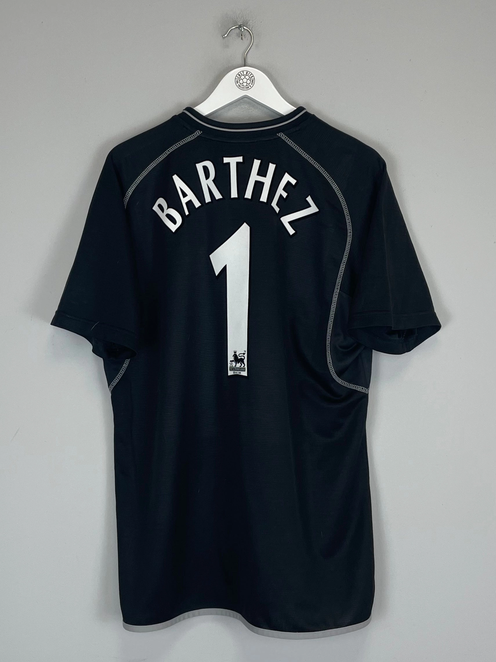 2000/01 MANCHESTER UNITED BARTHEZ #1 GK SHIRT (L) UMBRO Quick Drying Anti Static Treatment