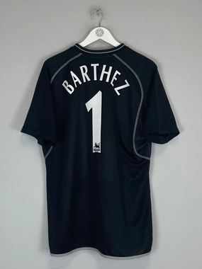 2000/01 MANCHESTER UNITED BARTHEZ #1 GK SHIRT (L) UMBRO Quick Drying Anti Static Treatment