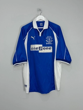 Antimicrobial Treatment Motion Gear 2000/02 EVERTON HOME SHIRT (XL) PUMA