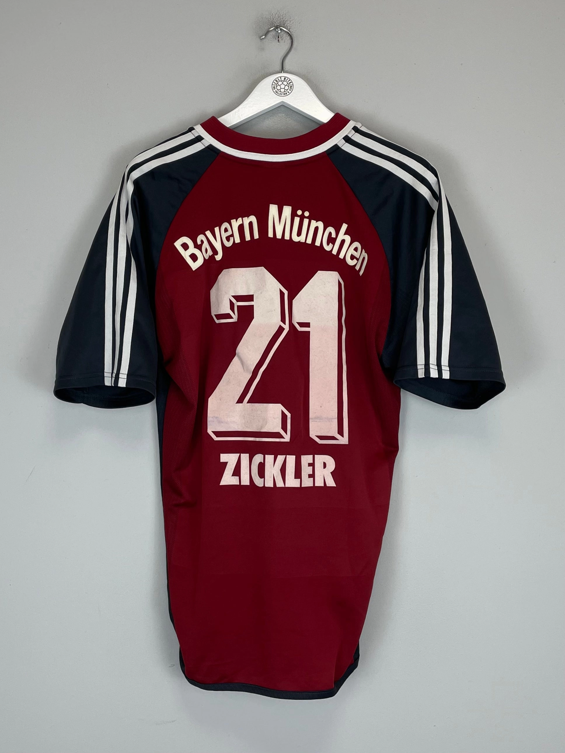 Relaxed Neckline 2001/02 BAYERN MUNICH ZICKLER #21 HOME SHIRT (M) ADIDAS