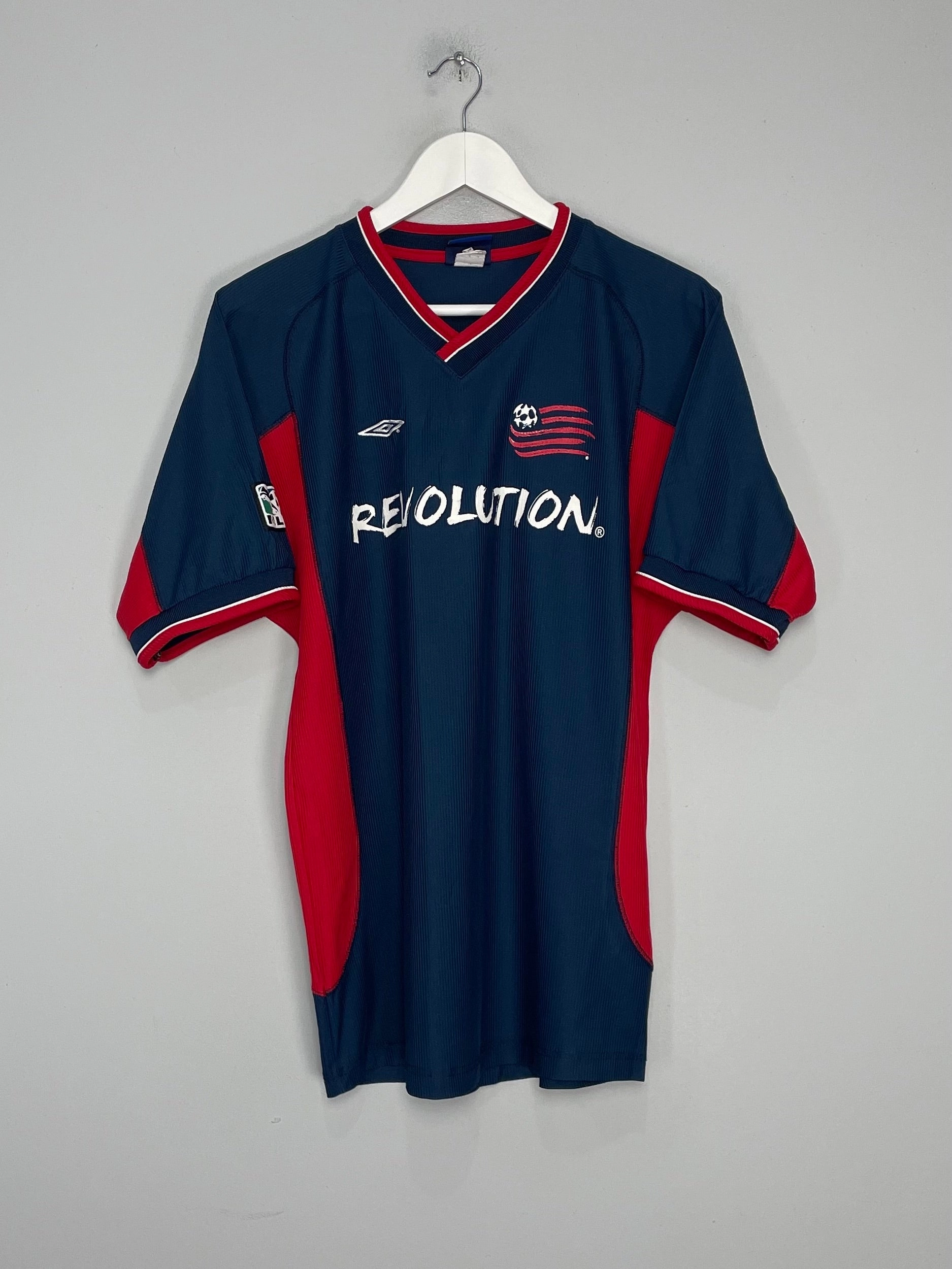 2002/03 NEW YORK REVOLUTION HOME SHIRT (L) UMBRO Low Friction Texturing