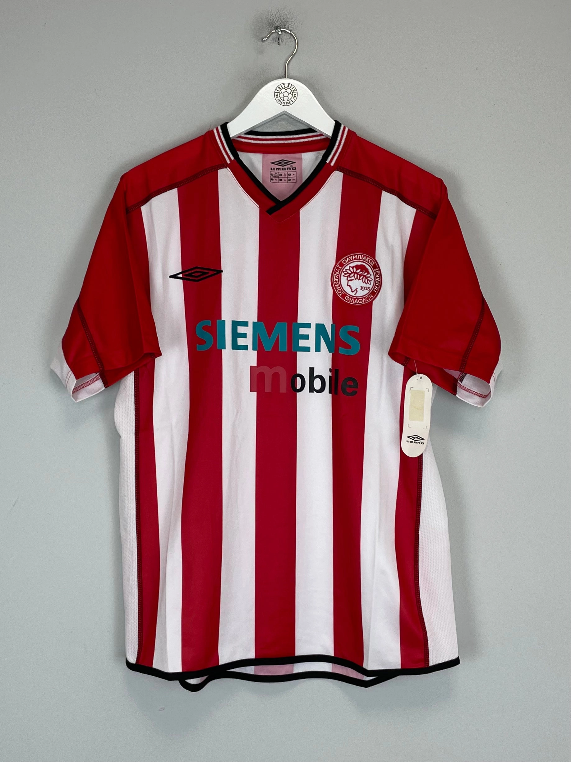 Tear Resistant Fabric Weave 2002/03 OLYMPIAKOS *BNWT* HOME SHIRT (M) UMBRO