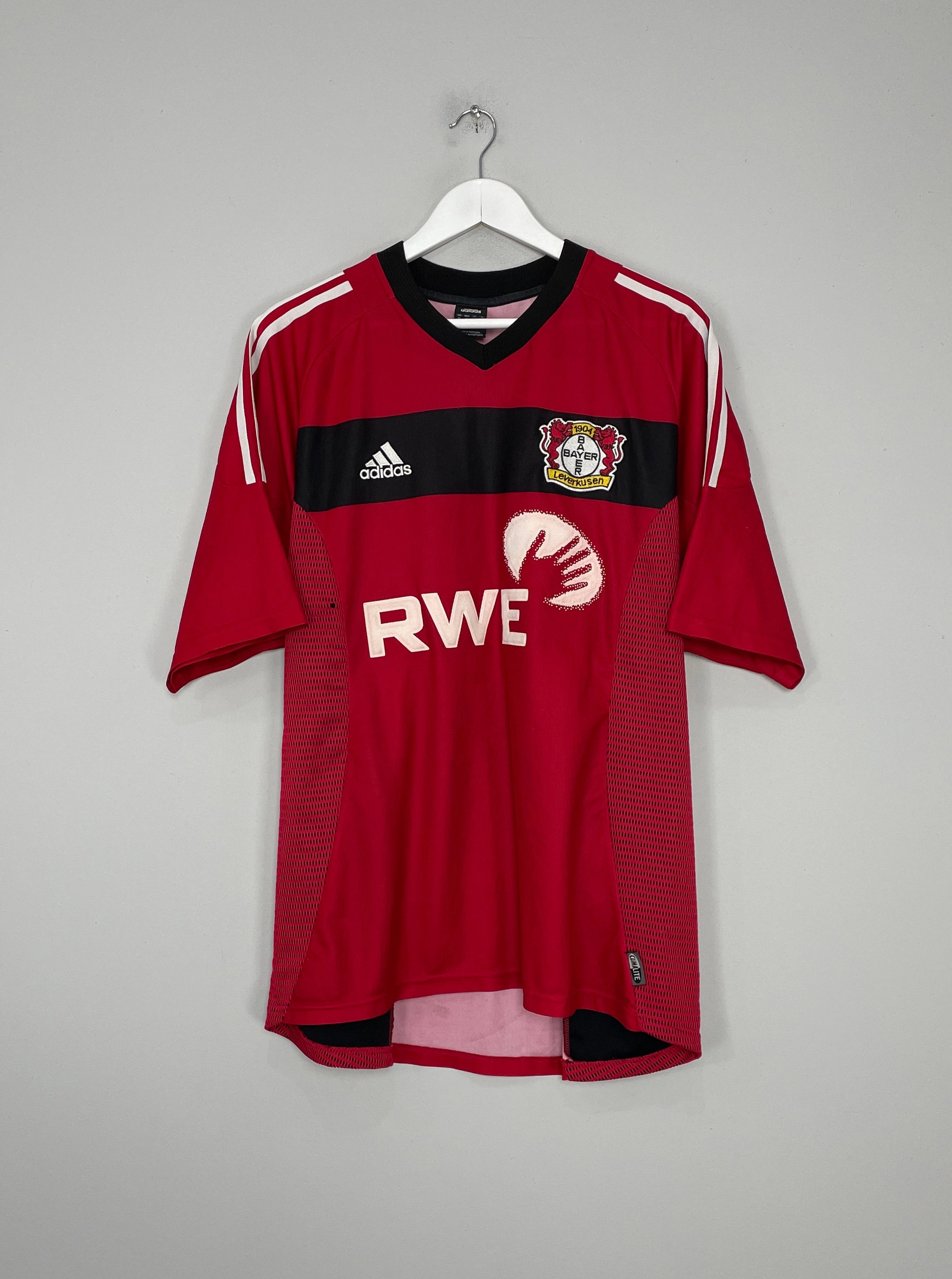 Cross Fiber Engineering 2002/04 BAYER LEVERKUSEN HOME SHIRT (XL) ADIDAS