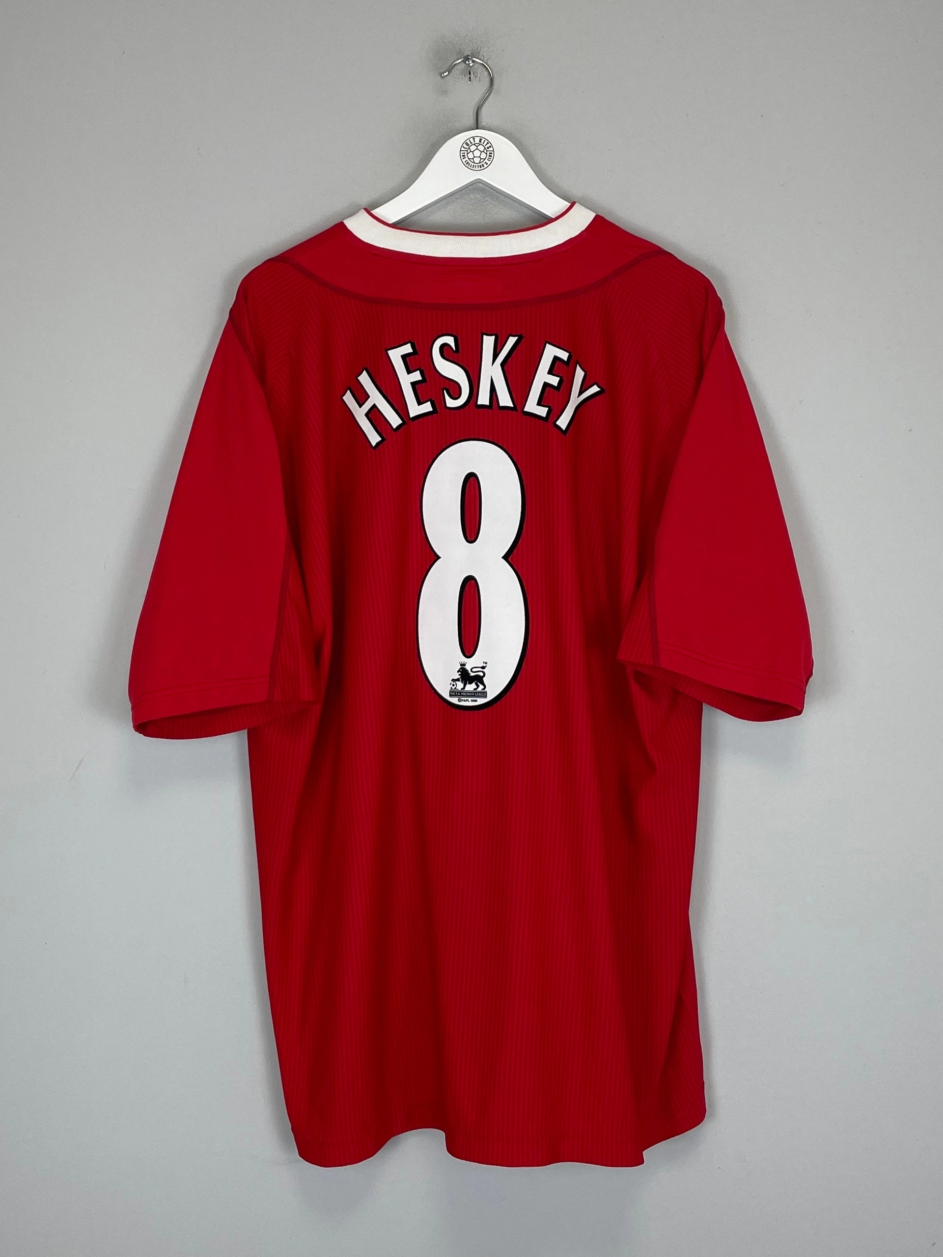 Cool Day Fit 2002/04 LIVERPOOL HESKEY #8 HOME SHIRT (XXL) REEBOK