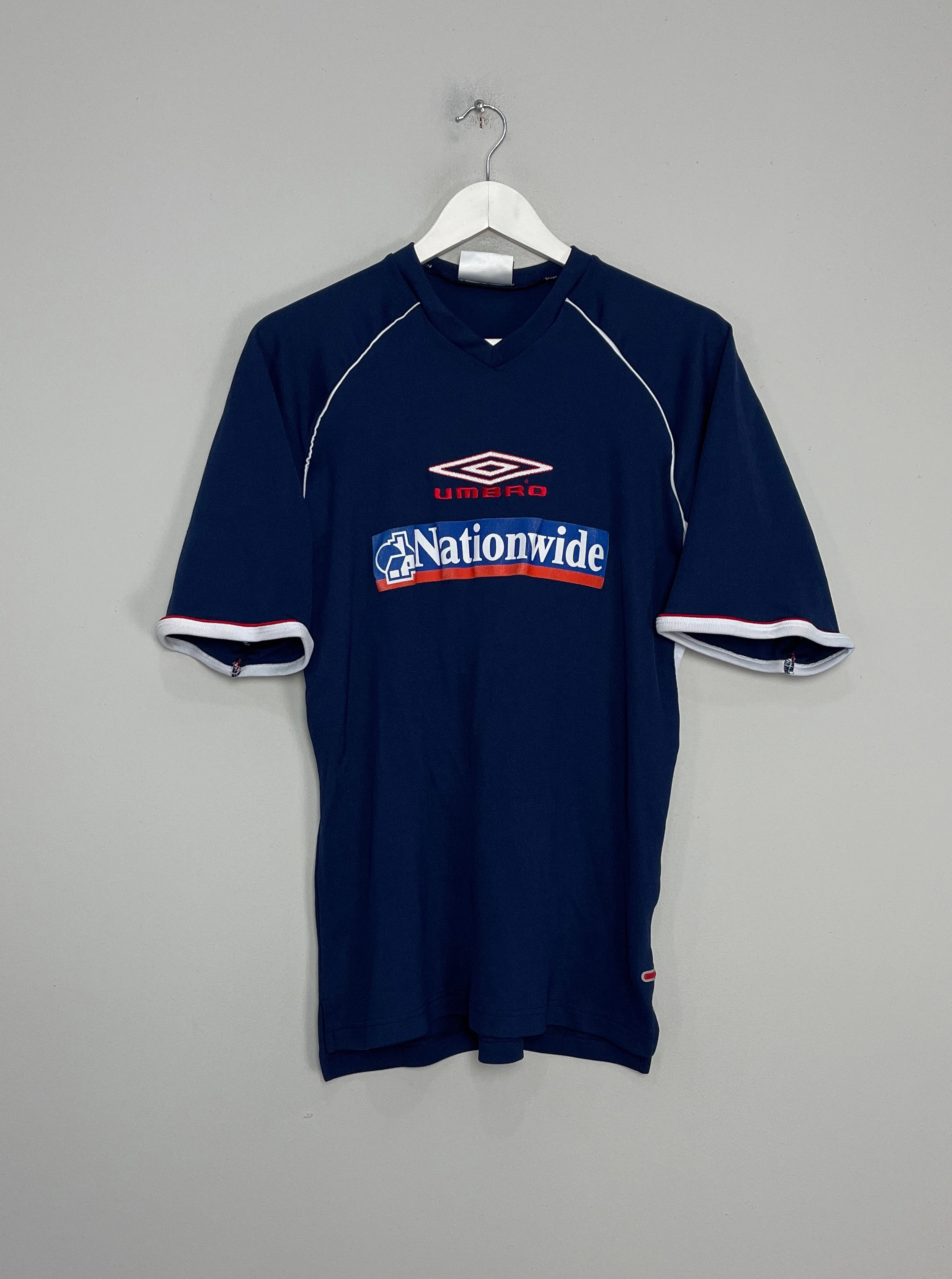 2002 ENGLAND TRAINING SHIRT (XL) UMBRO Flexible Collar System Core Support