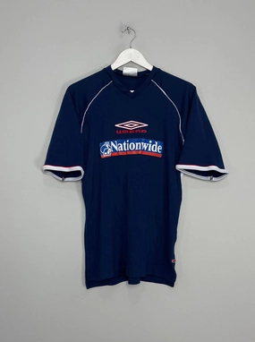 2002 ENGLAND TRAINING SHIRT (XL) UMBRO Flexible Collar System Core Support