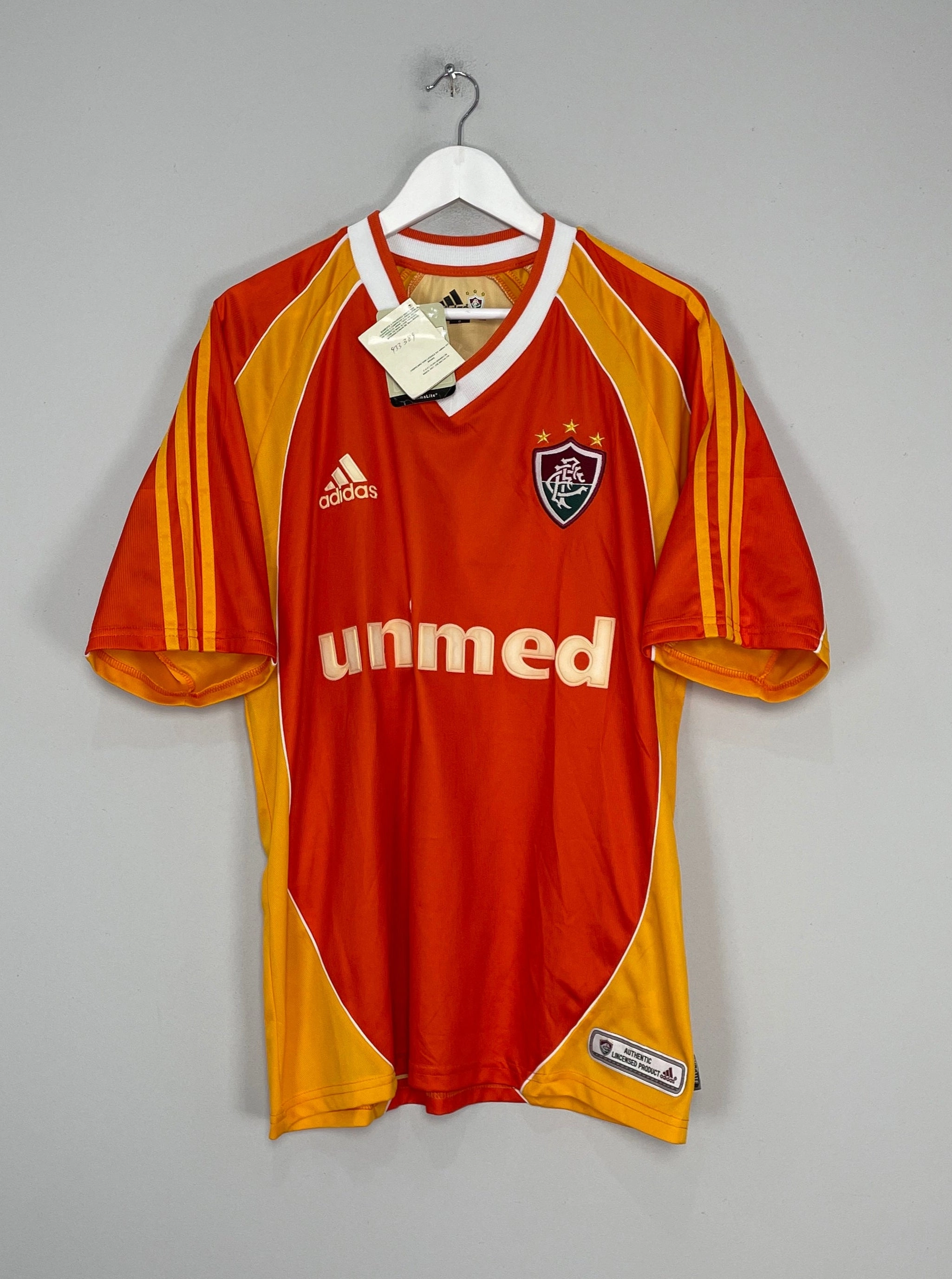 2002 FLUMINENSE *BNWT* #10 THIRD SHIRT (L) ADIDAS Reinforced Shoulder Seams Neutral Look