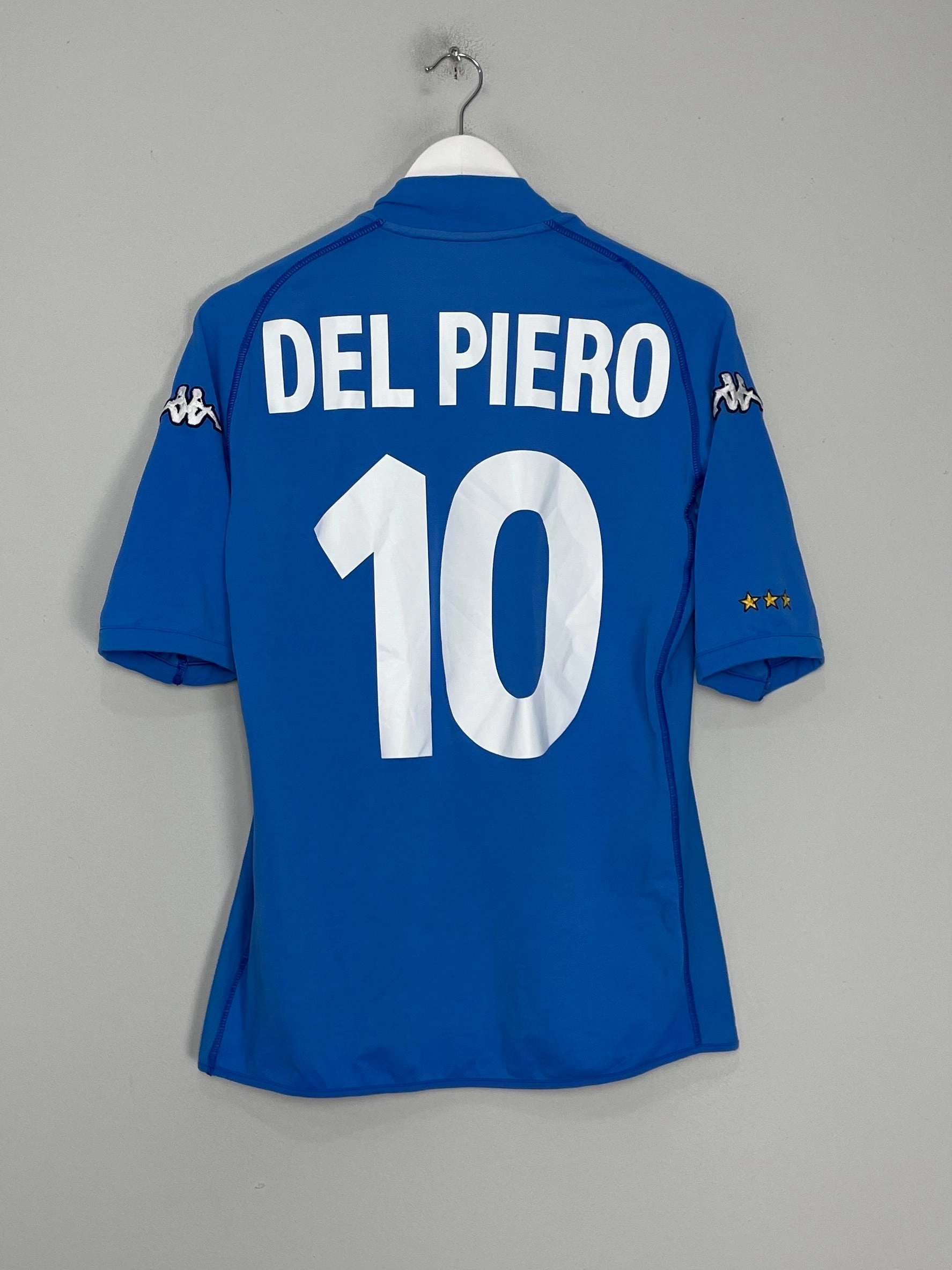 Tagless Comfort Breathable Sportswear Fabric 2002 ITALY DEL PIERO #10 HOME SHIRT (L) KAPPA