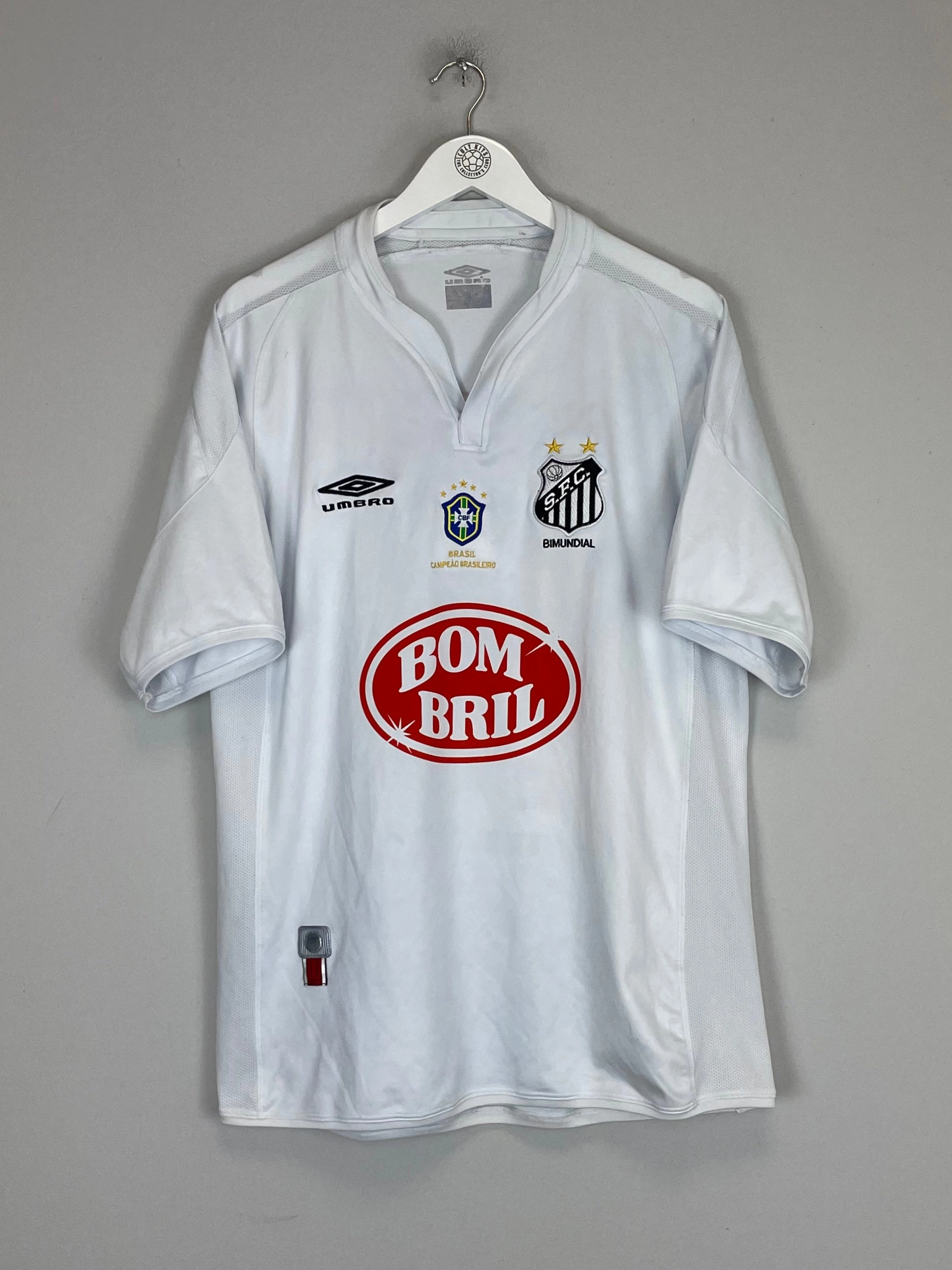 2002 SANTOS 'CHAMPIONS' HOME SHIRT (XL) UMBRO Motion Design Odor Resistant Clothing Tech