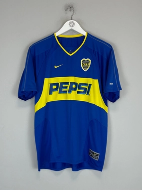 2003/04 BOCA JUNIORS HOME SHIRT (M) NIKE Quick Comfort Effortless Comfort