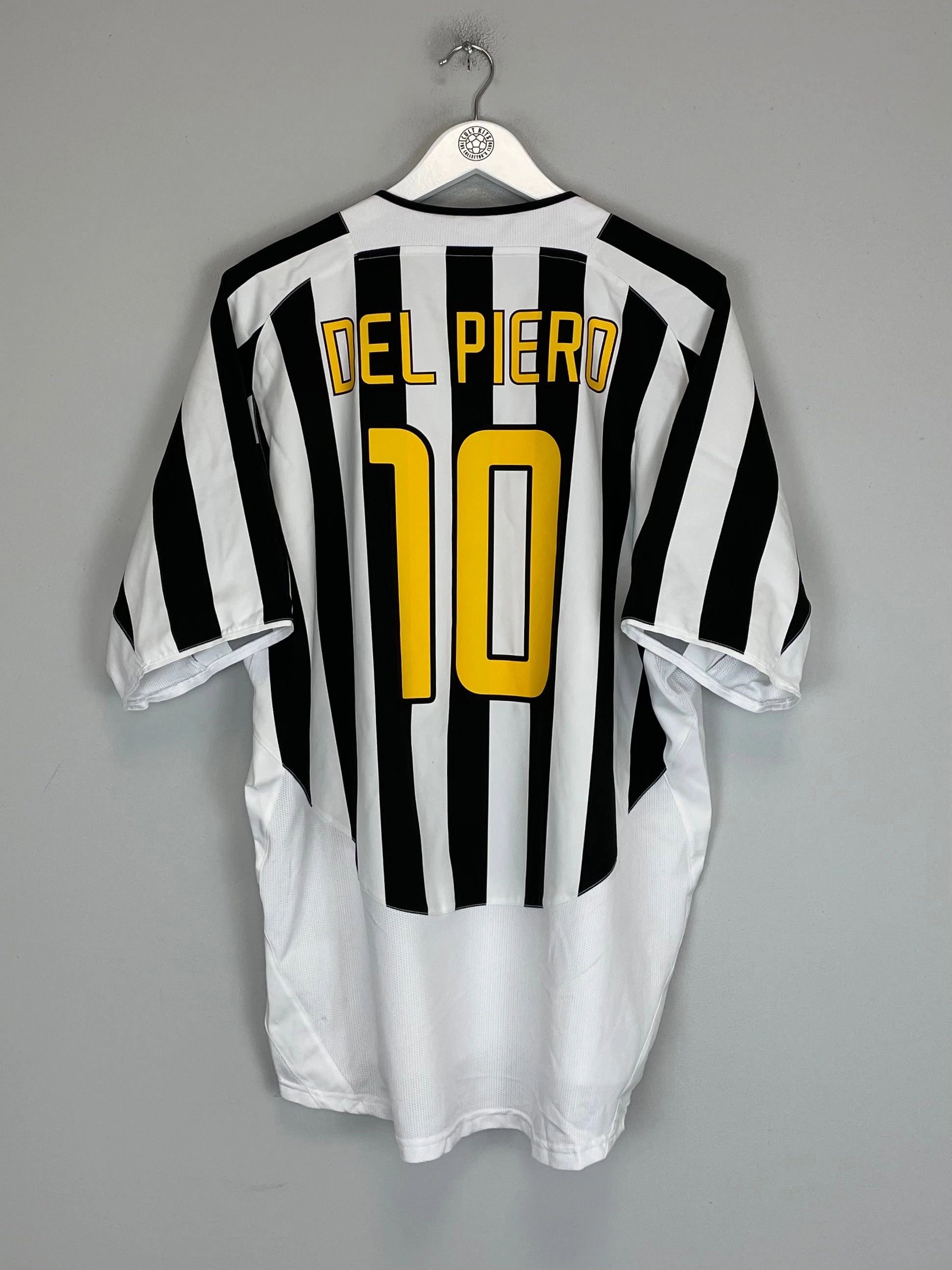 2003/04 JUVENTUS DEL PIERO #10 HOME SHIRT (XL) NIKE Weightless Feel Quick Access Side Vents