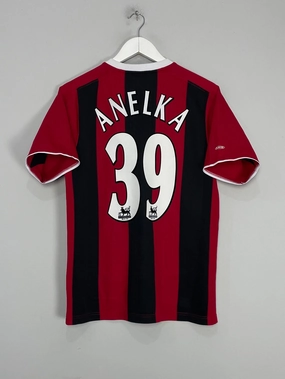 2003/04 MANCHESTER CITY ANELKA #39 AWAY SHIRT (S) REEBOK Anti Pilling Technology Low Bulk Texture