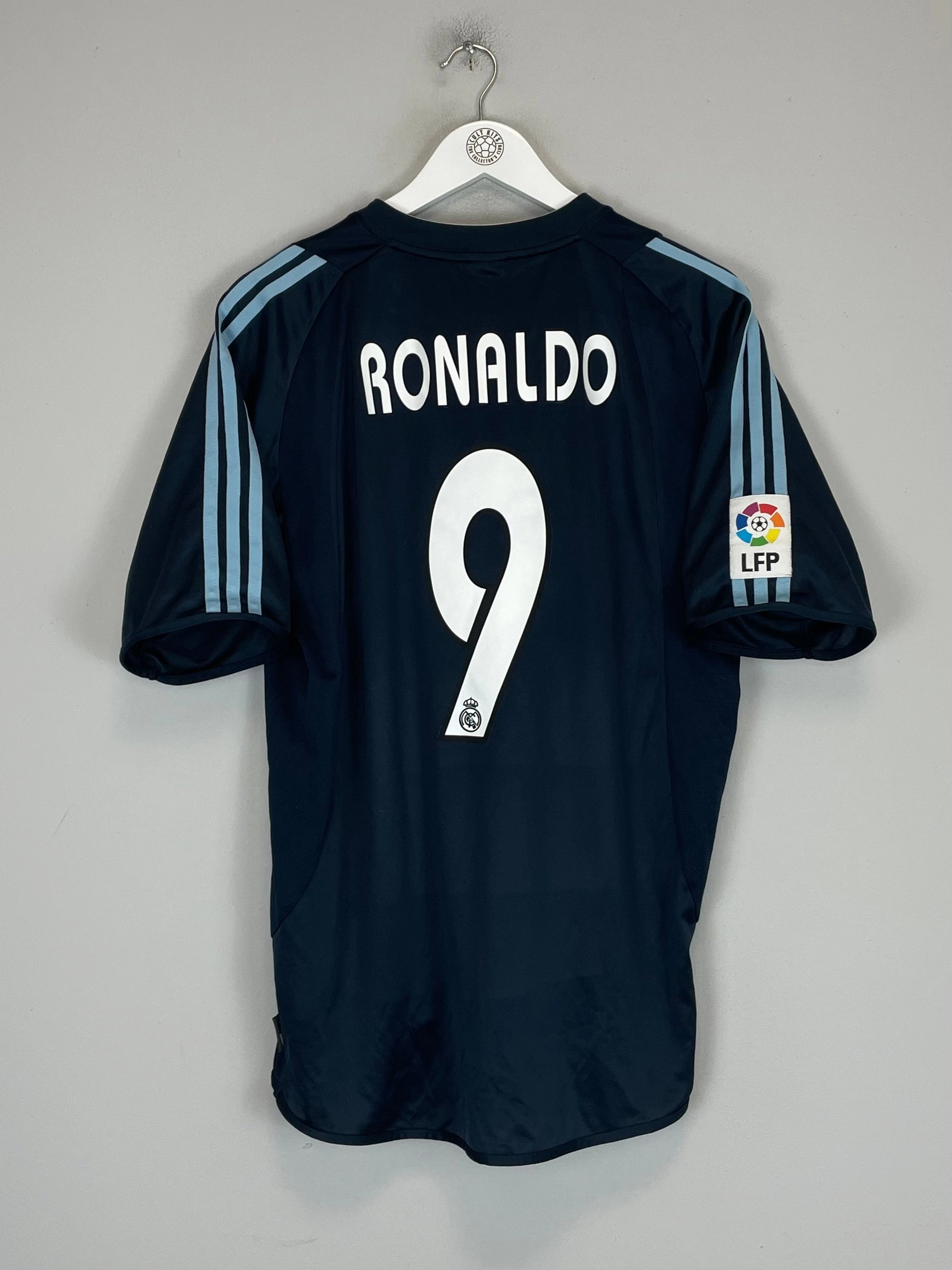2003/04 REAL MADRID RONALDO #9 AWAY SHIRT (L) ADIDAS Quick Drying
