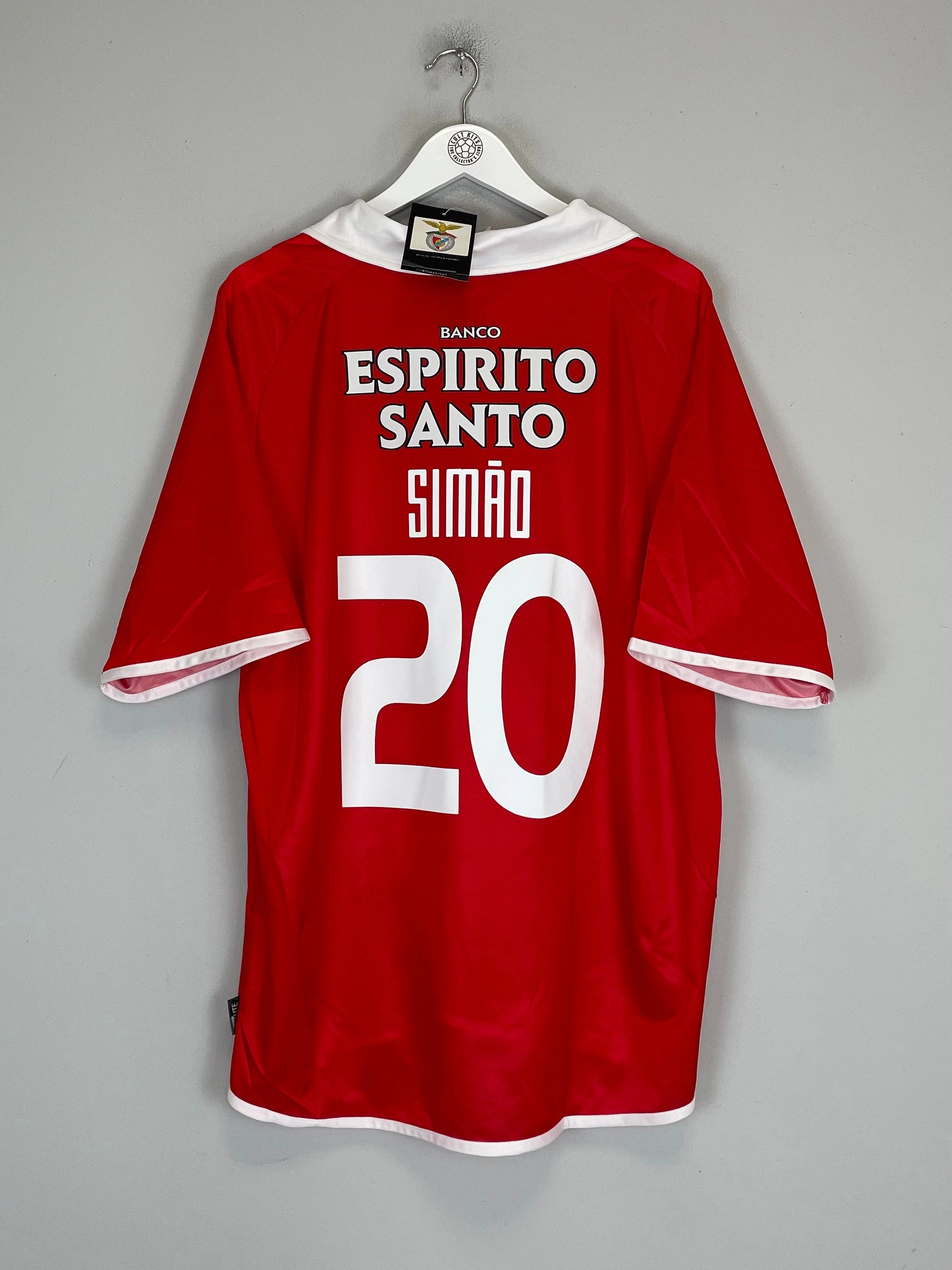 Long Lasting Color Retention 2003/05 BENFICA SIMAO #20 *BNWT* CENTENARY HOME SHIRT (XL) ADIDAS