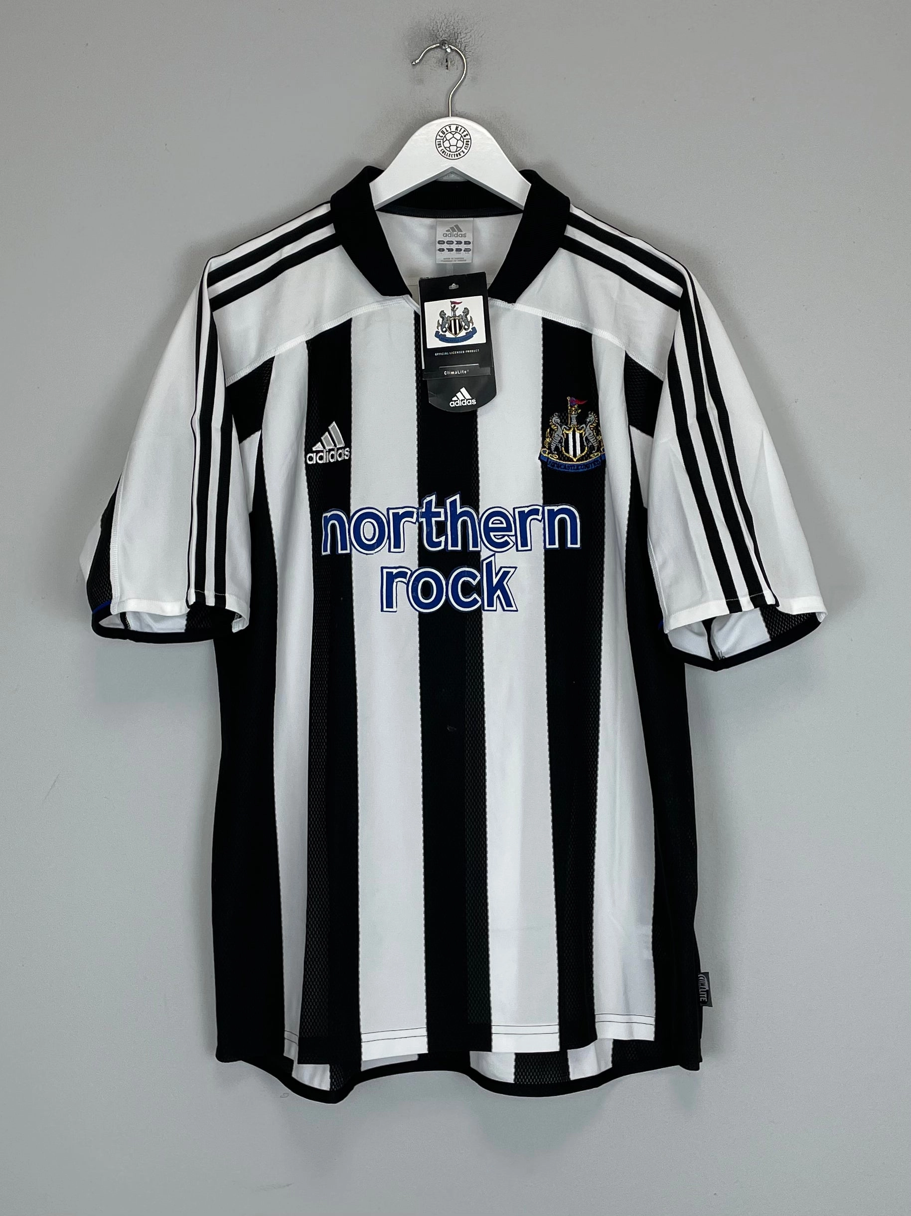 Comfort Apparel 2003/05 NEWCASTLE UNITED *BNWT WITH DEFECTS* HOME SHIRT (L) ADIDAS