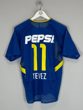 Moisture Wicking Design 2004/05 BOCA JUNIORS TEVEZ #11 HOME SHIRT (S) NIKE