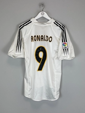 2004/05 REAL MADRID RONALDO #9 HOME SHIRT (M) ADIDAS Air Control Sleek Comfort