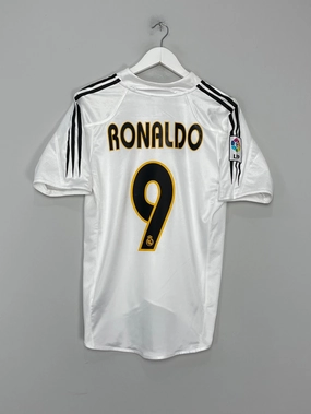 2004/05 REAL MADRID RONALDO #9 HOME SHIRT (S) ADIDAS No Limits Non Chafing Neckline