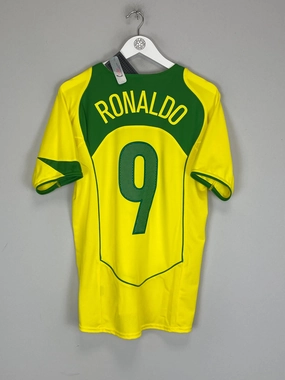 Abrasion Defensive Layer 2004/06 BRAZIL RONALDO #9 *BNWT* HOME SHIRT (S) NIKE